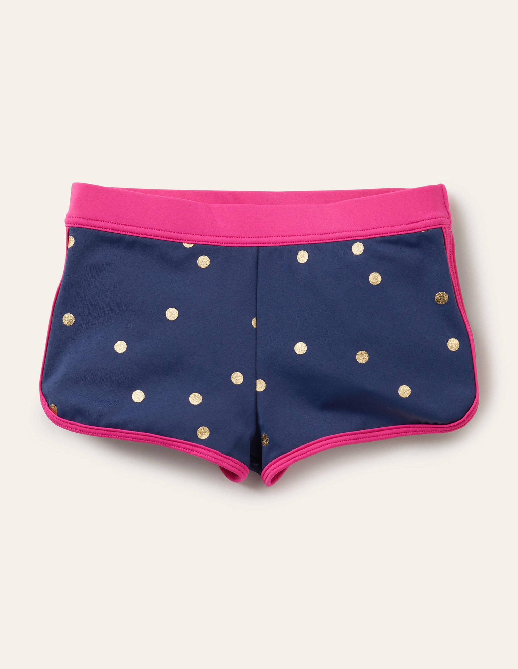 Patterned Swim Shorts-Deep Sea Blue Foil Spot - Image 1