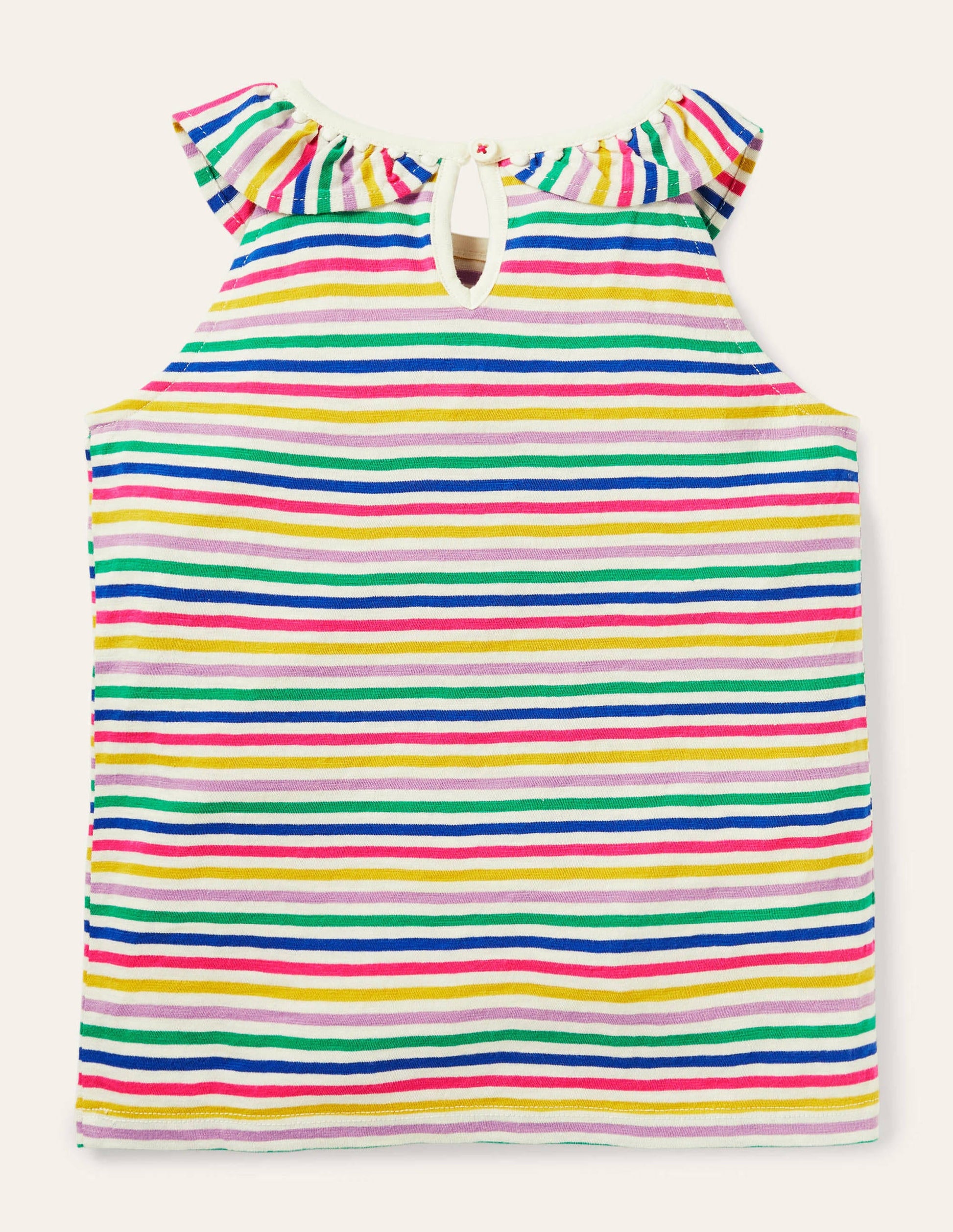 Charlie Pom Jersey Tank-Multi Stripe-2