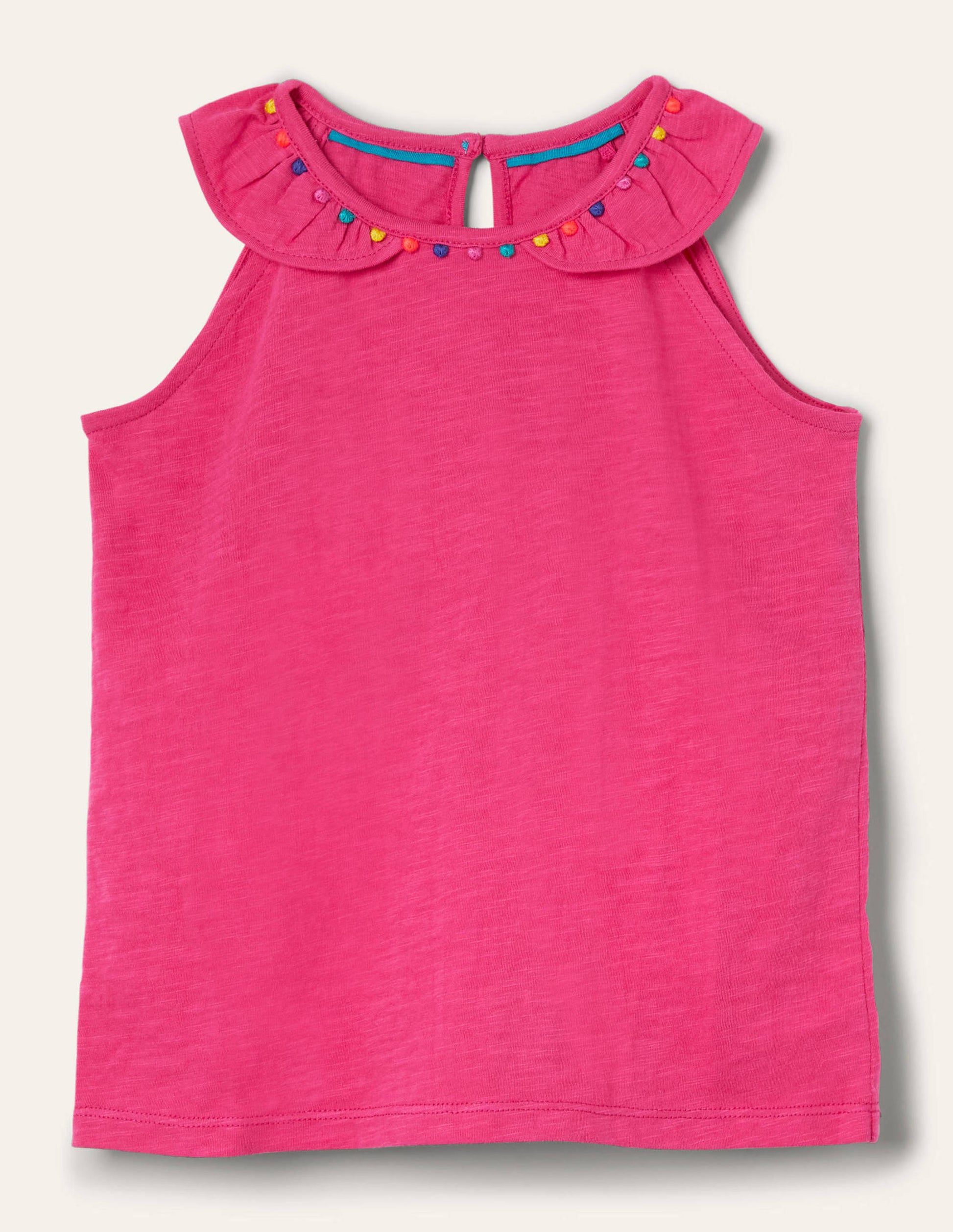Charlie Pom Jersey Tank-Party Pink-1