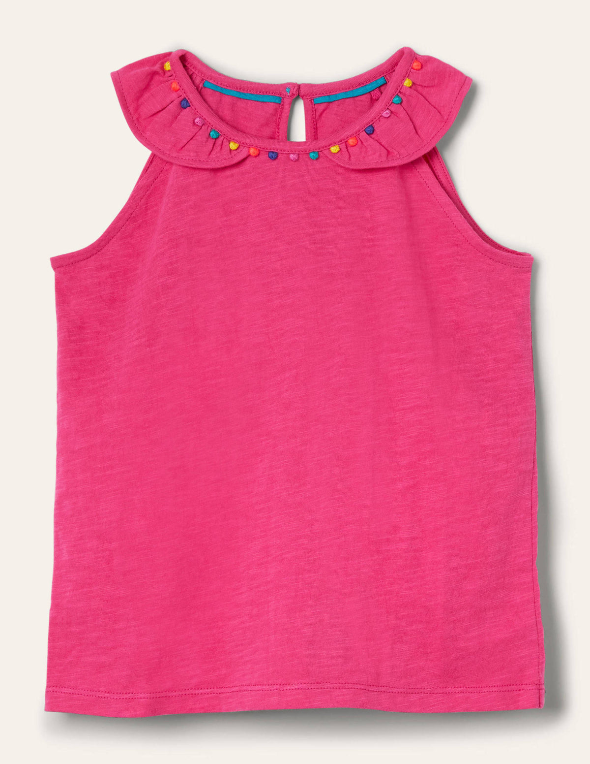 Charlie Pom Jersey Tank-Party Pink - Image 1