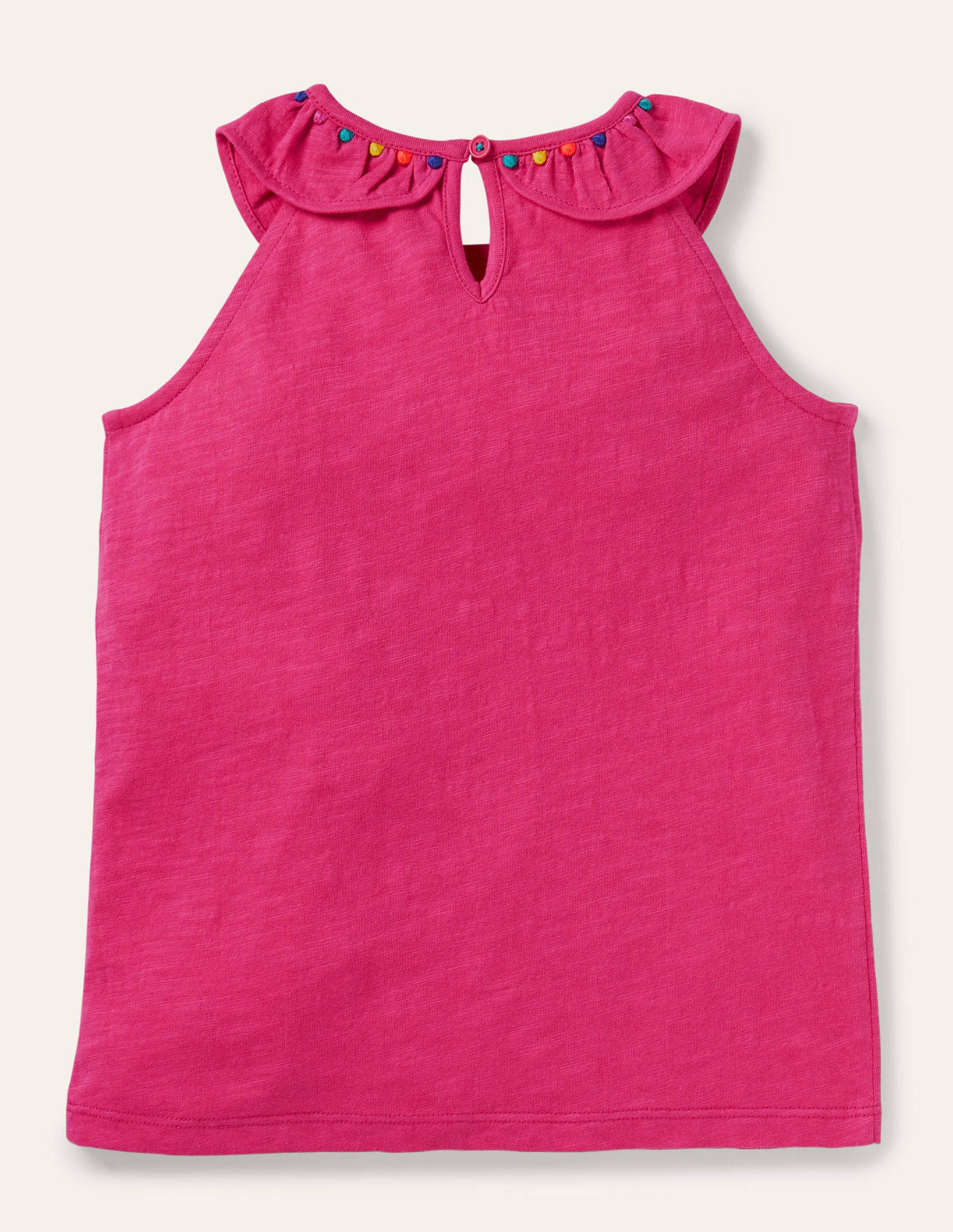 Charlie Pom Jersey Tank-Party Pink-2