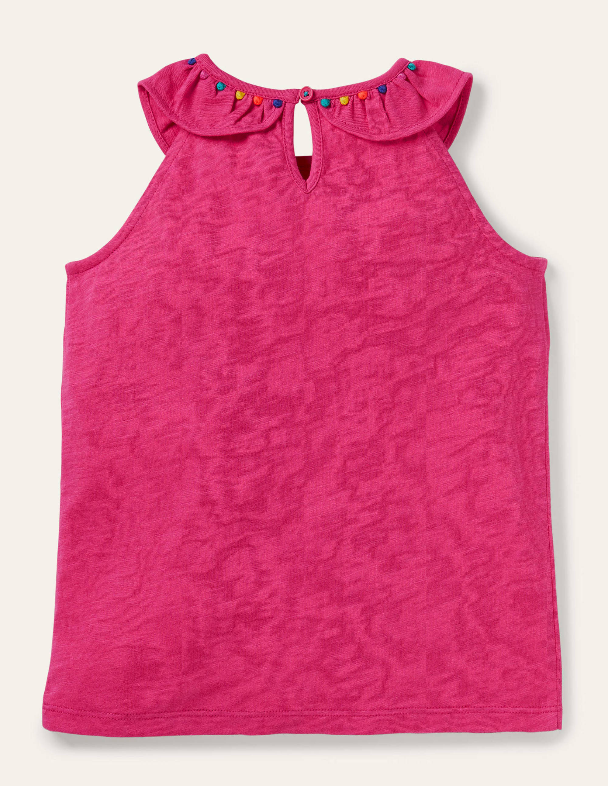 Charlie Pom Jersey Tank-Party Pink - Image 2