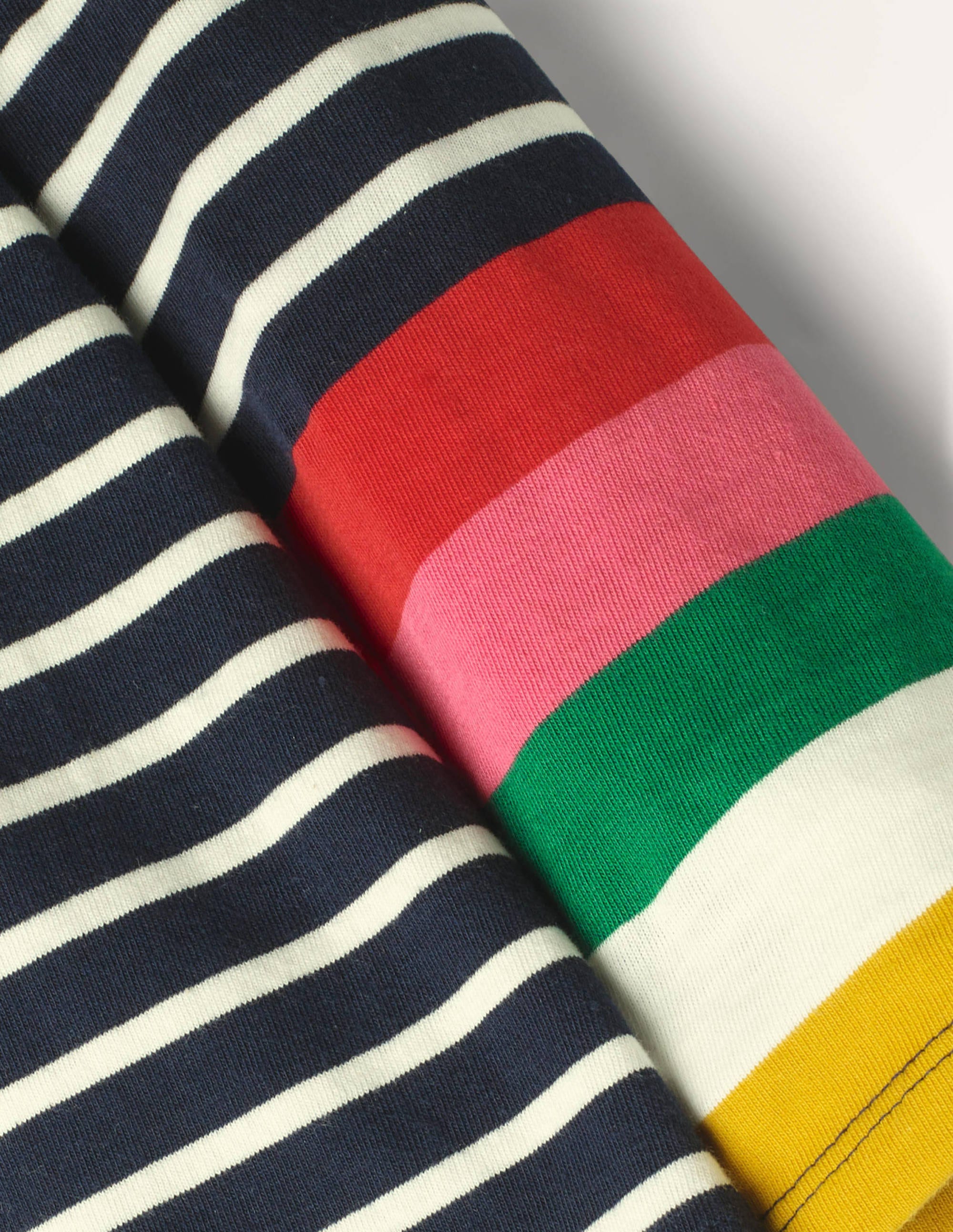 Fun Breton-Ivory/ Navy Rainbow Cuff - Image 3