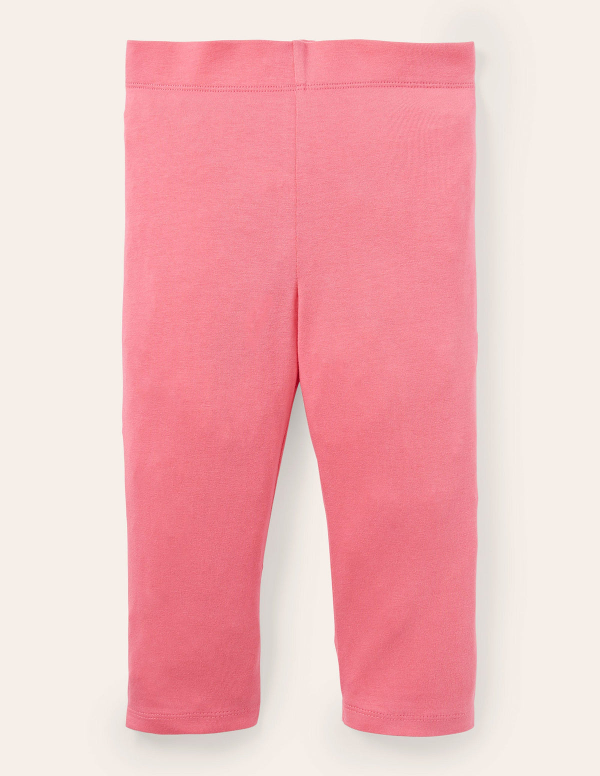 Plain Cropped Leggings-Bright Camelia Pink-1