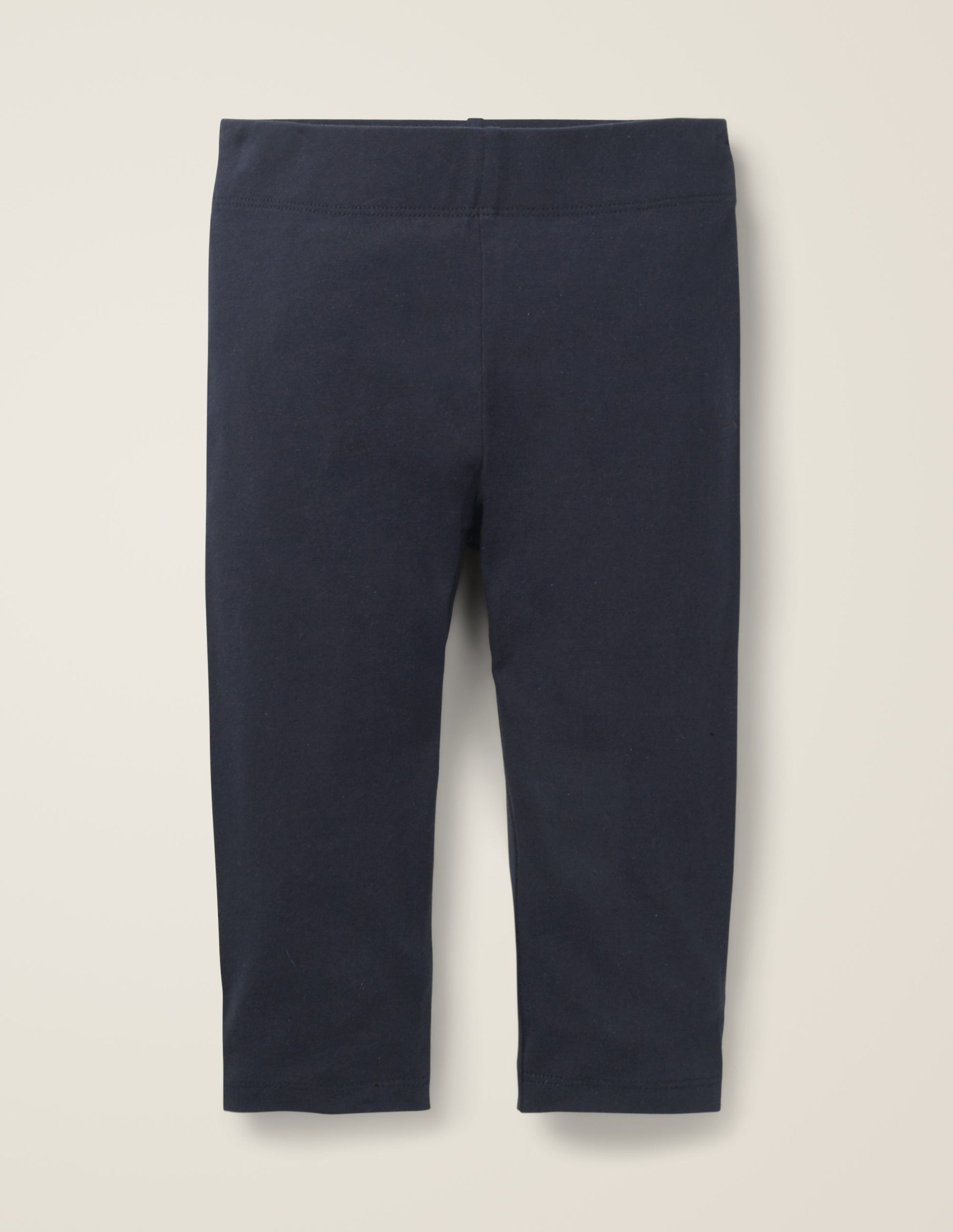 Plain Cropped Leggings-College Navy-1