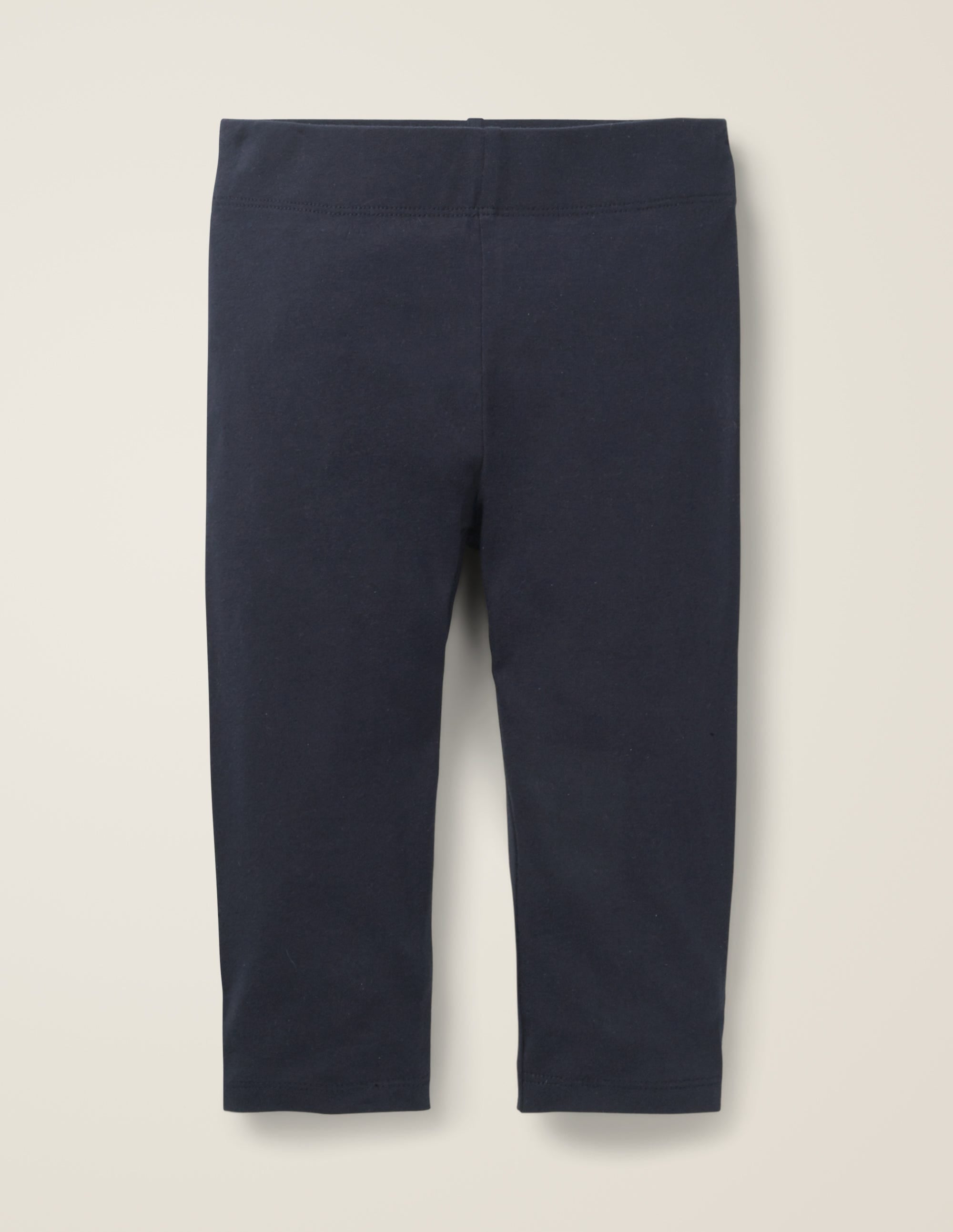 Plain Cropped Leggings-College Navy - Image 1