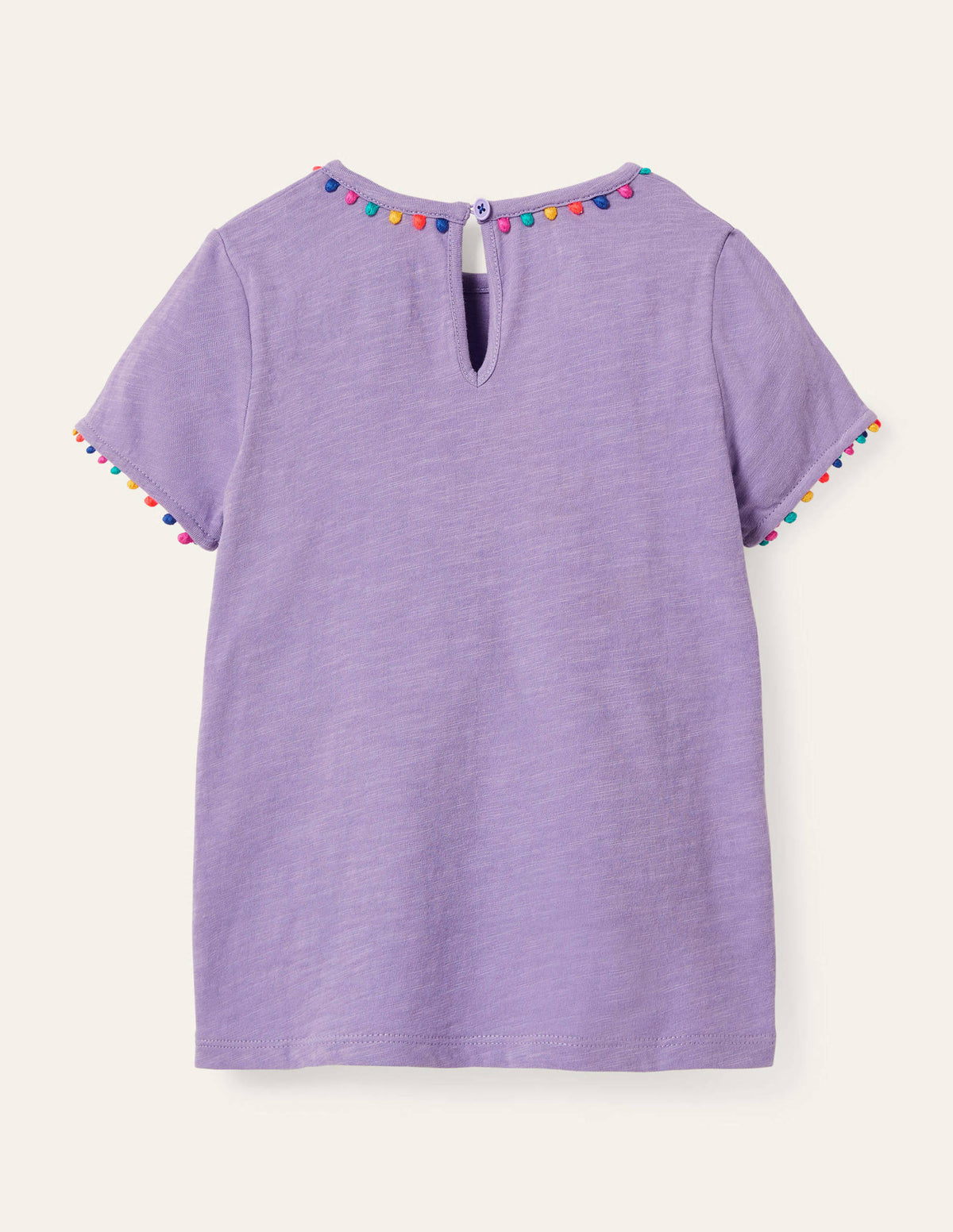 Charlie Pom Jersey T-shirt-Cool Violet Purple - Image 2
