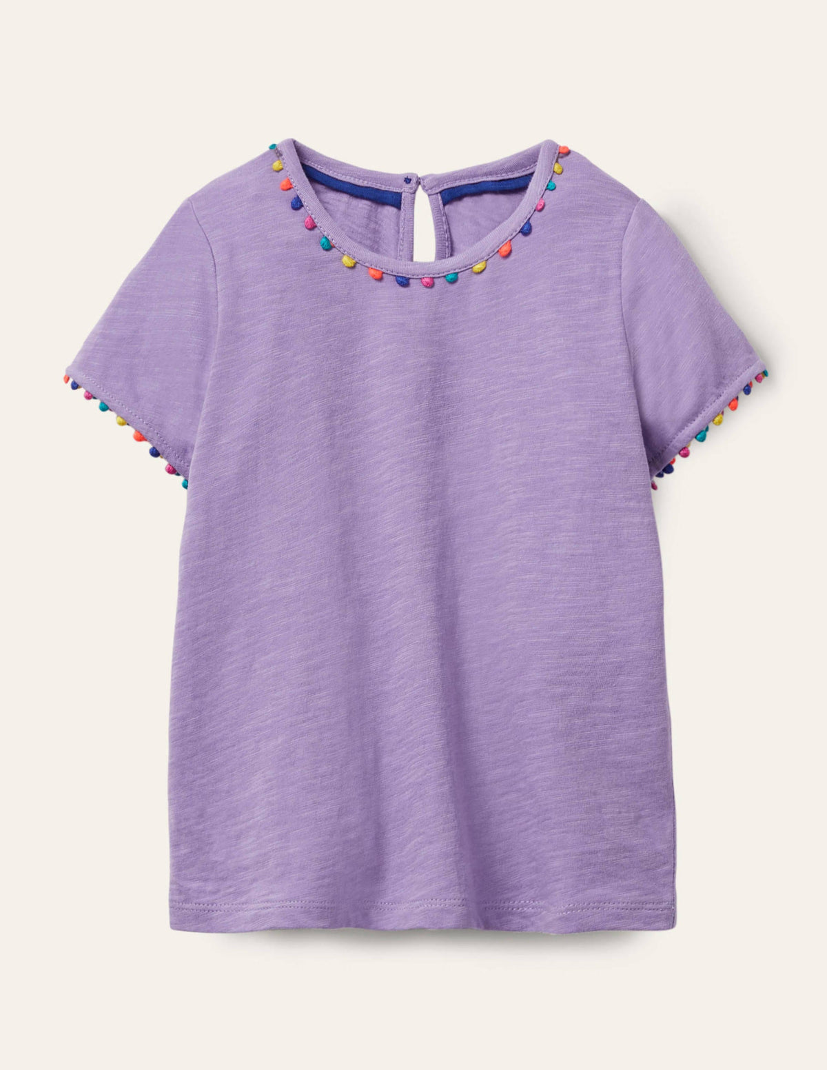 Charlie Pom Jersey T-shirt-Cool Violet Purple - Image 1