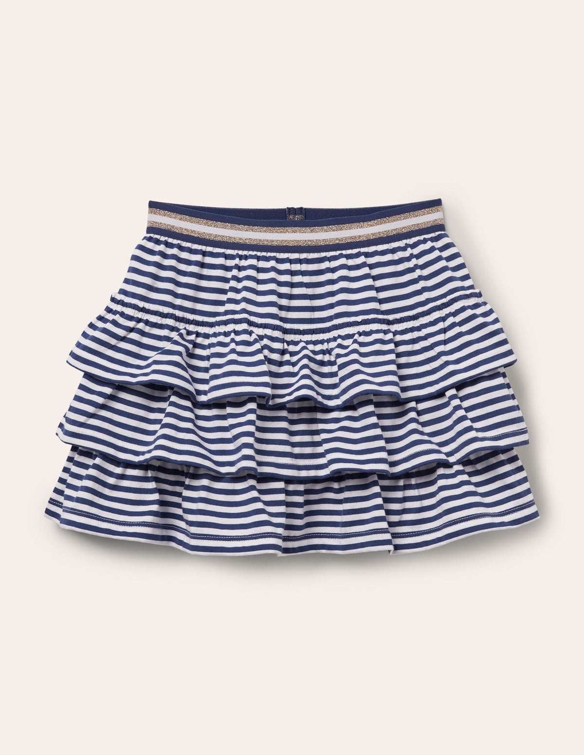 Jersey Ruffle Skort-Starboard Navy/White - Image 1