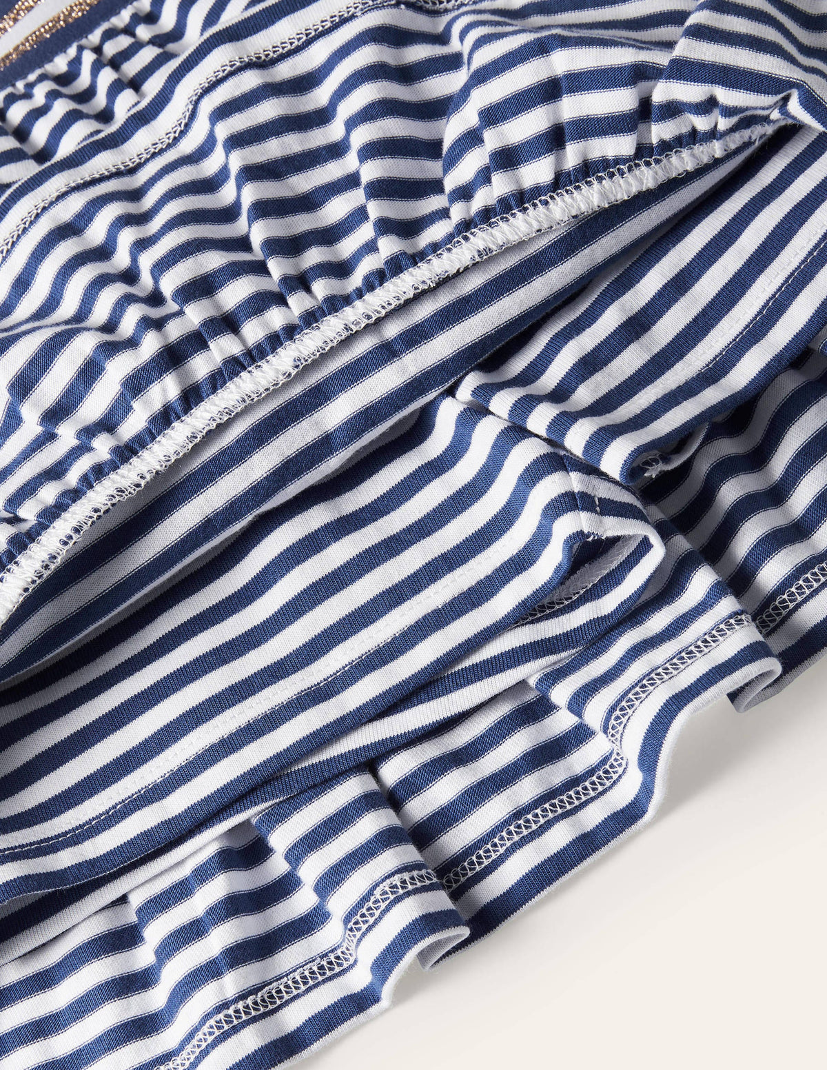 Jersey Ruffle Skort-Indigo Navy/ White - Image 3