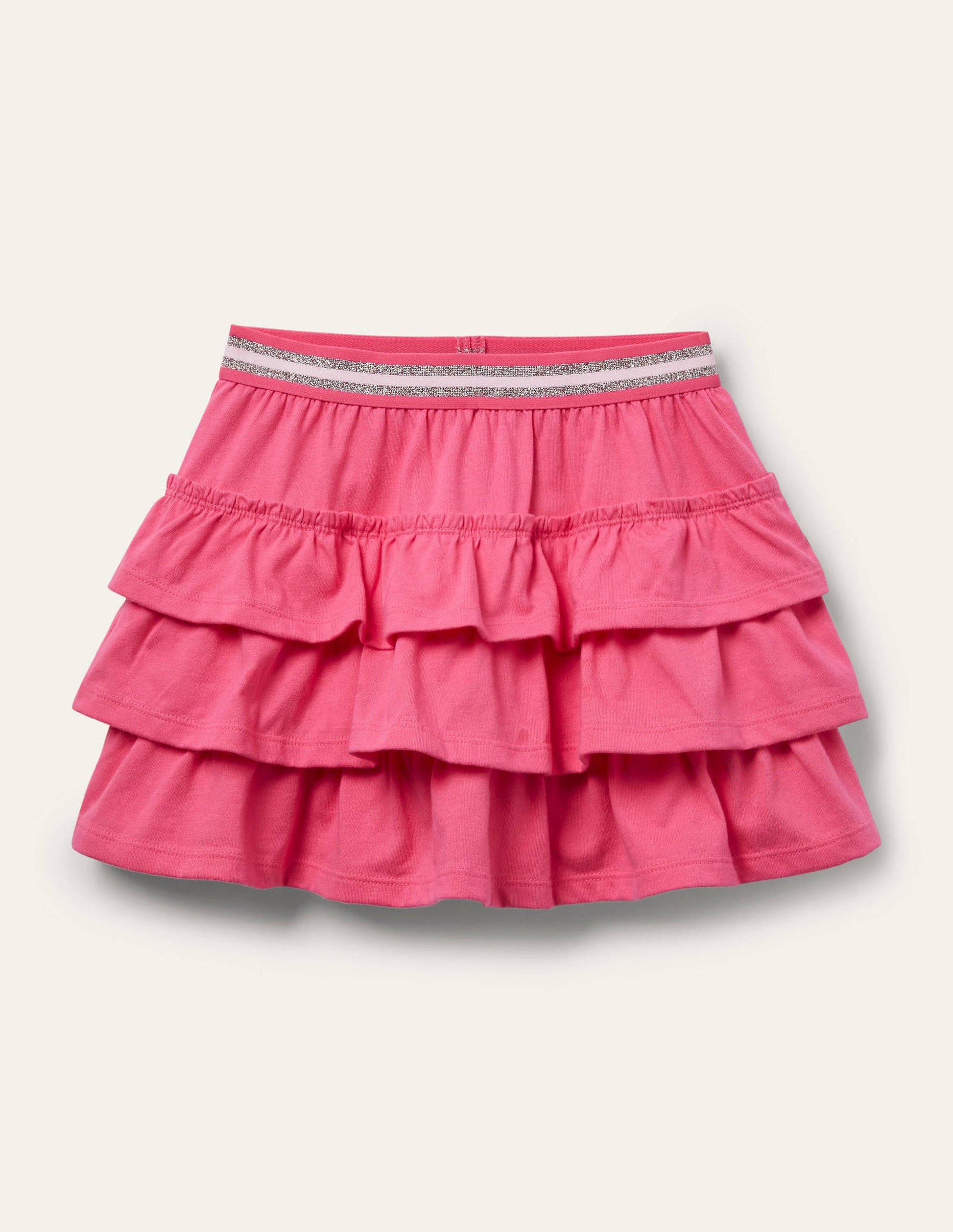 Jersey Ruffle Skort-Bright Camellia Pink-1