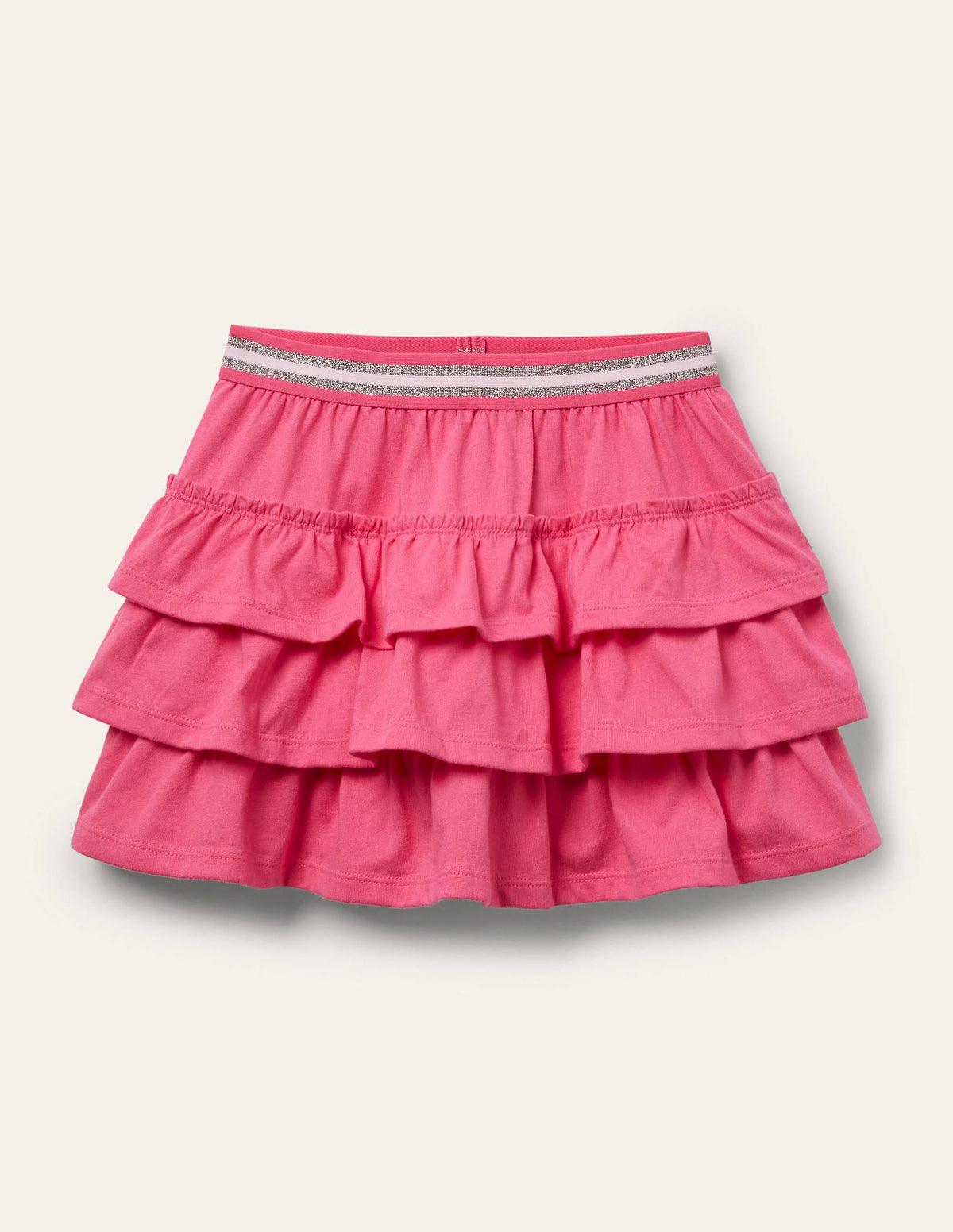 Jersey Ruffle Skort-Bright Camellia Pink - Image 1