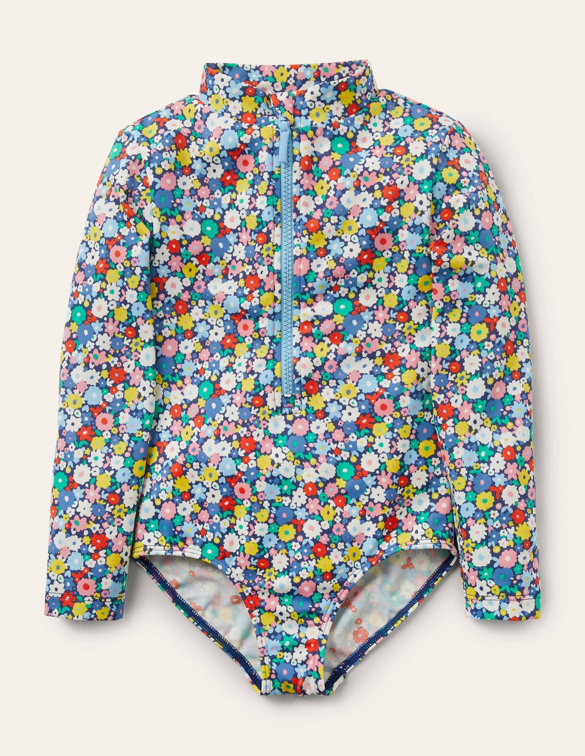 Long-sleeved Swimsuit-Multi Flowerpatch - Image 1
