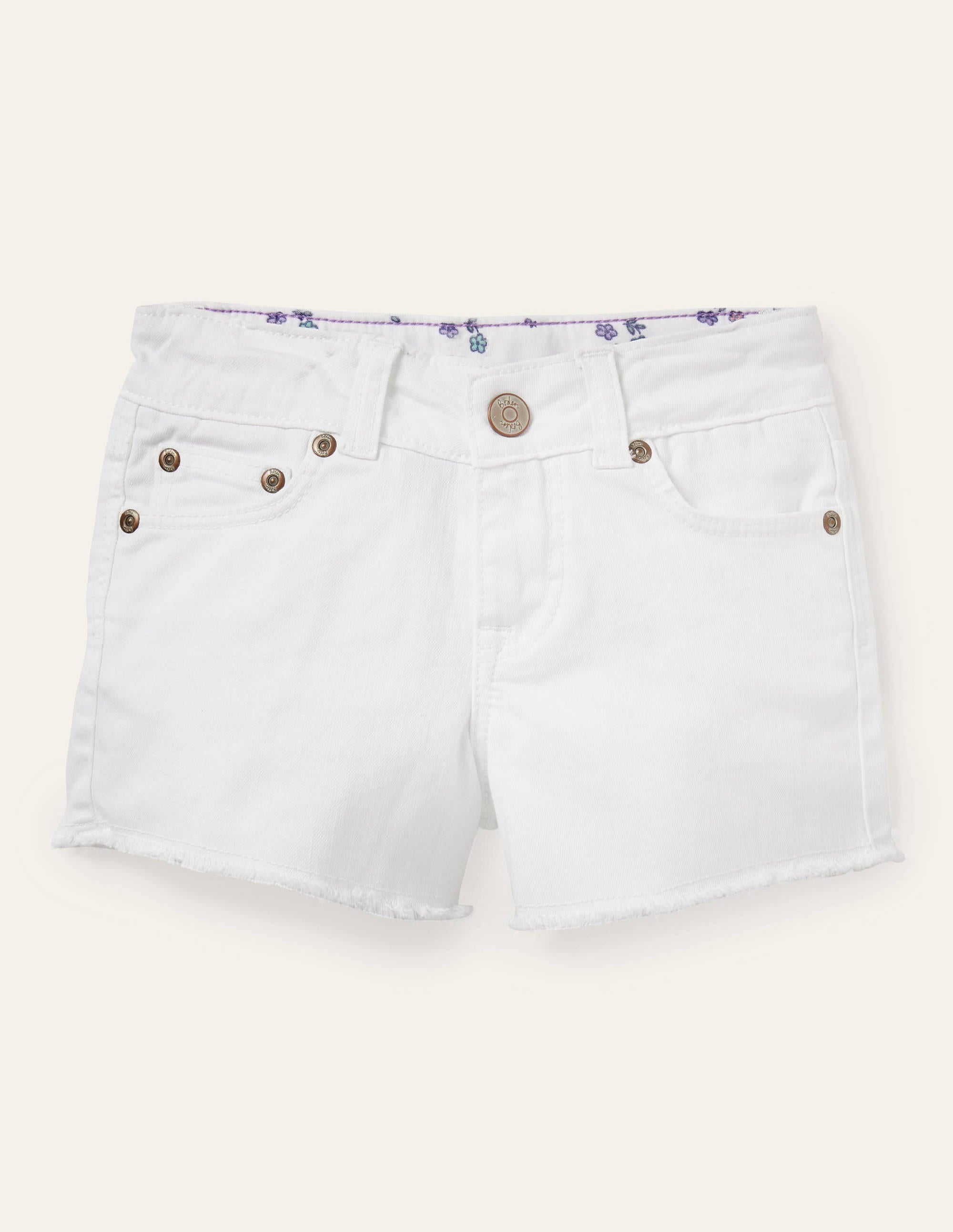 Denim Shorts-White - Image 1