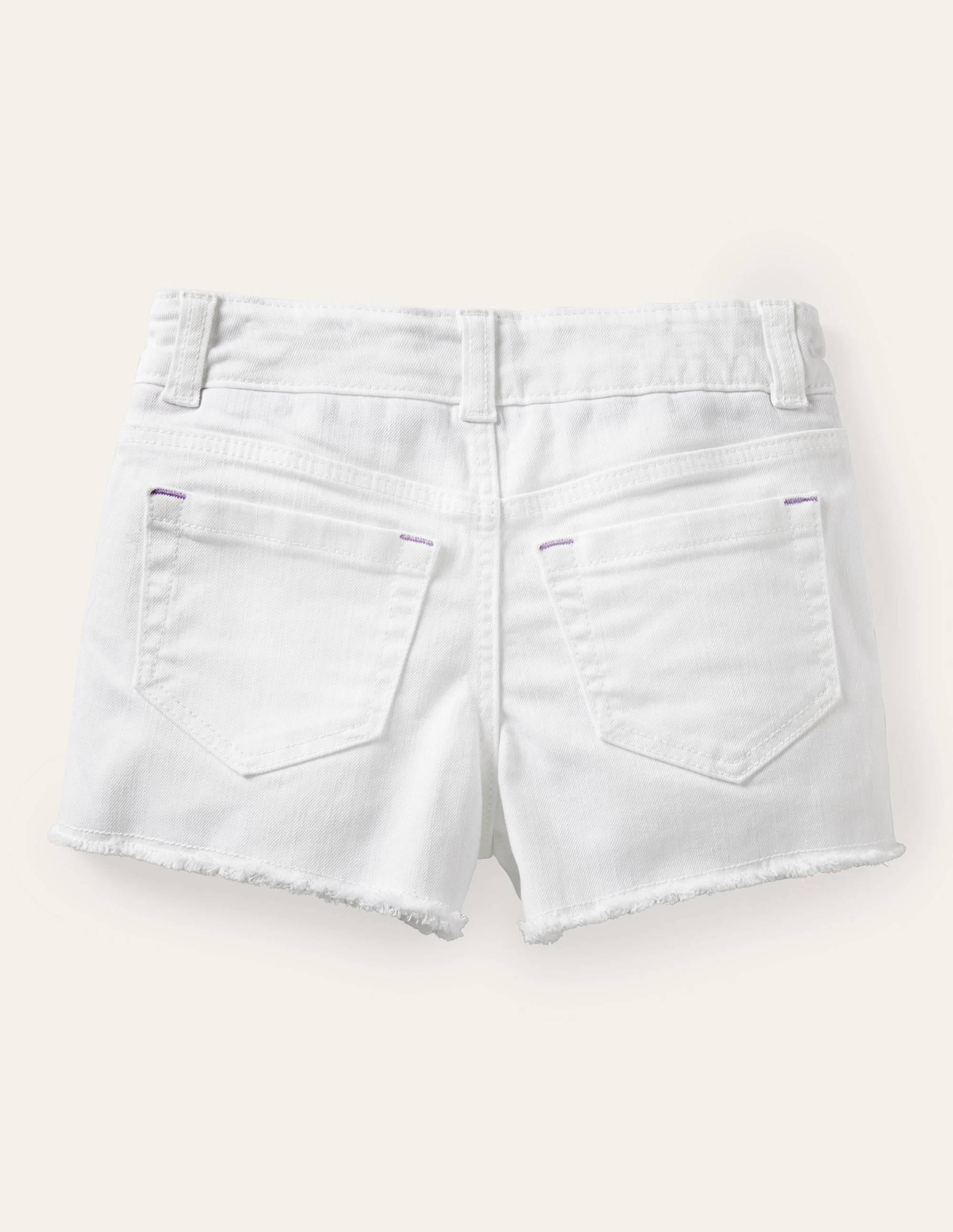 Denim Shorts-White - Image 2