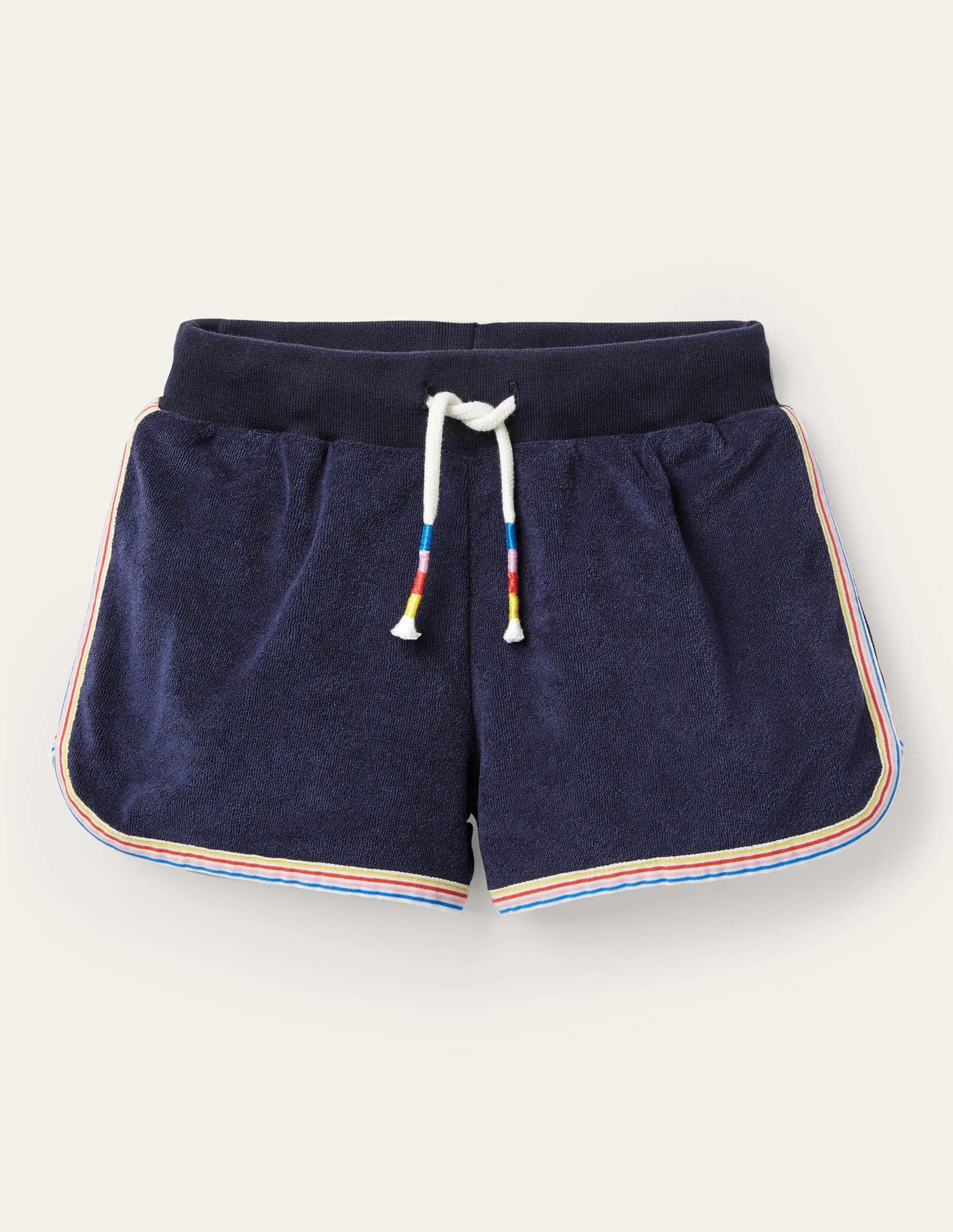 Retro Towelling Shorts-College Navy-1