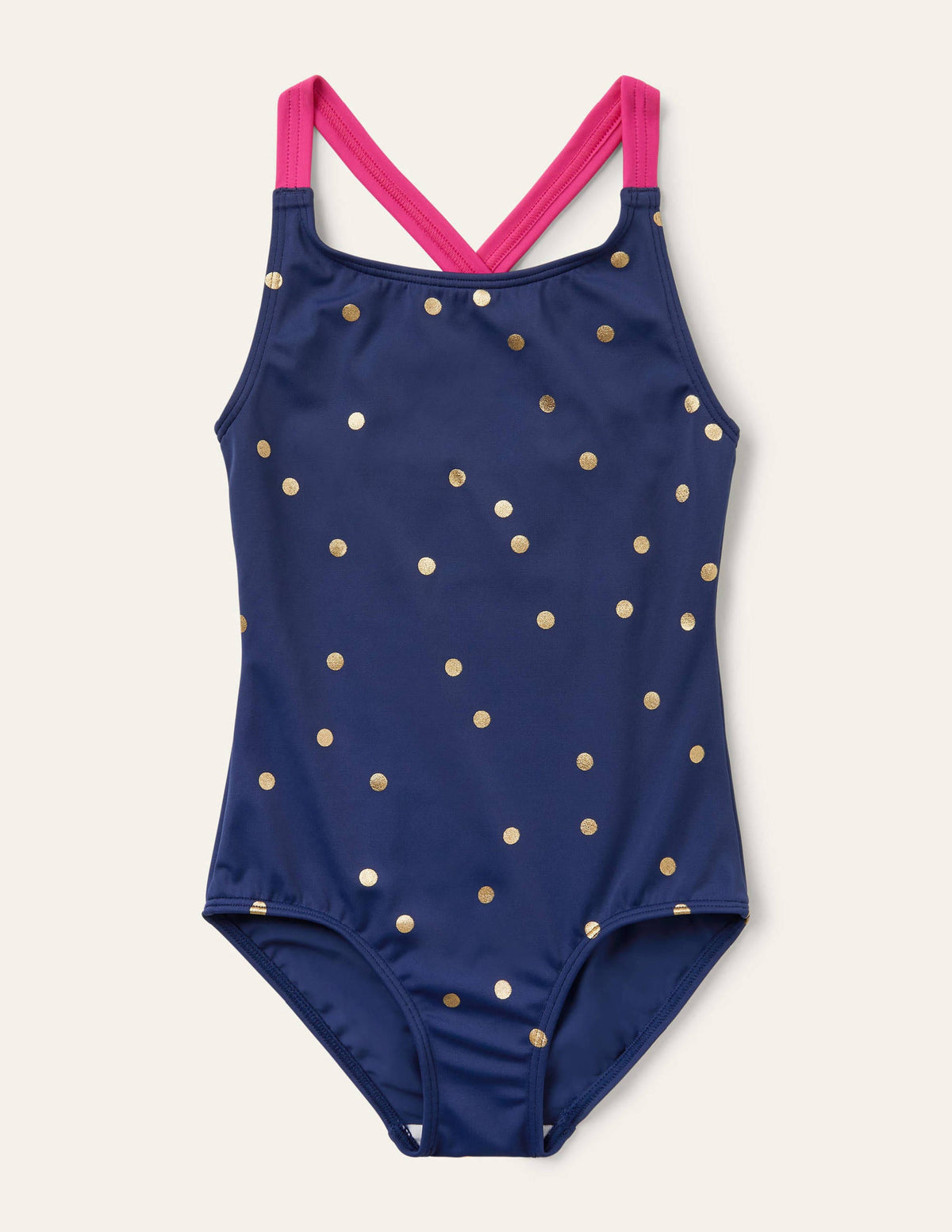 Cross-back Printed Swimsuit-Harmony Blue Gold Spot-1