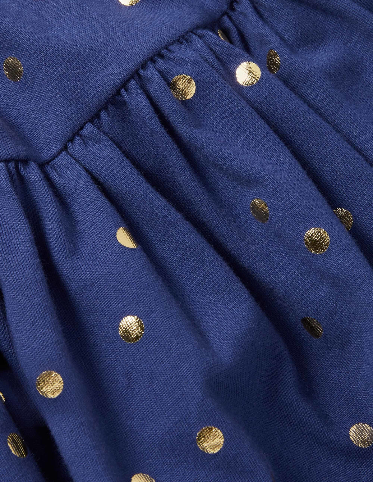 Short Sleeve Fun Jersey Dress-Starboard Blue Gold Spot-3