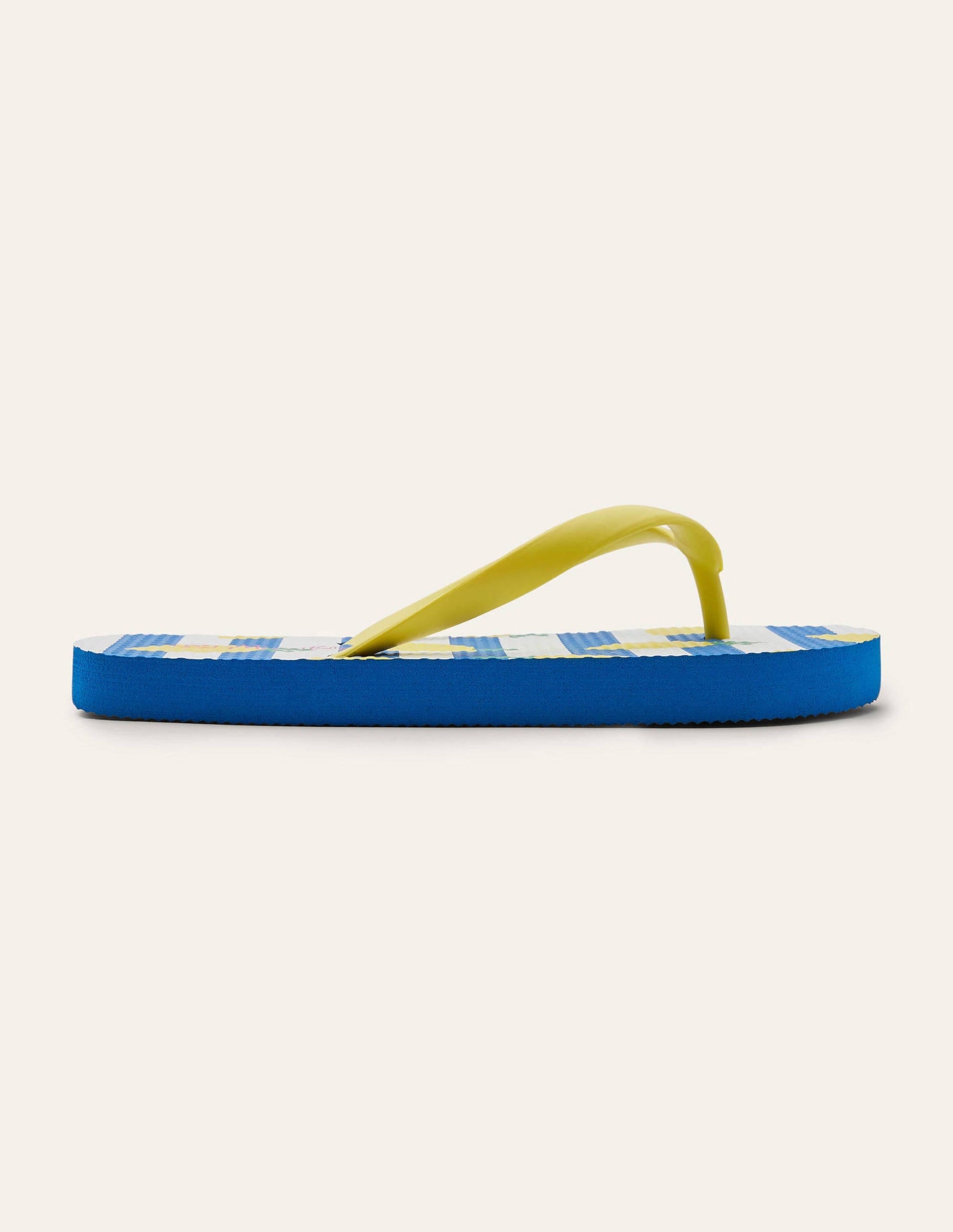 Fun Printed Flip Flops-Ivory/Blue Lemons-2