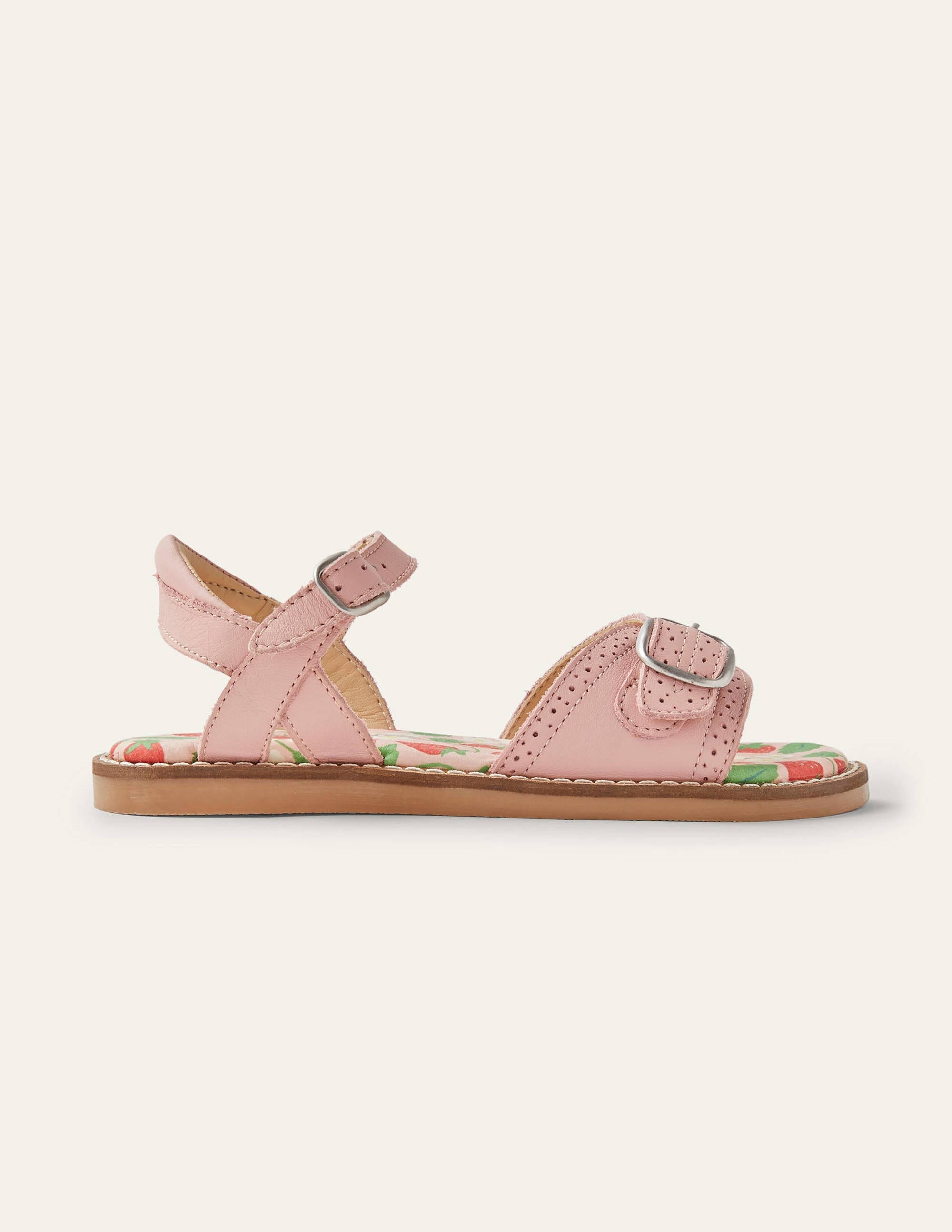 Leather Buckle Sandals-Boto Pink - Image 2