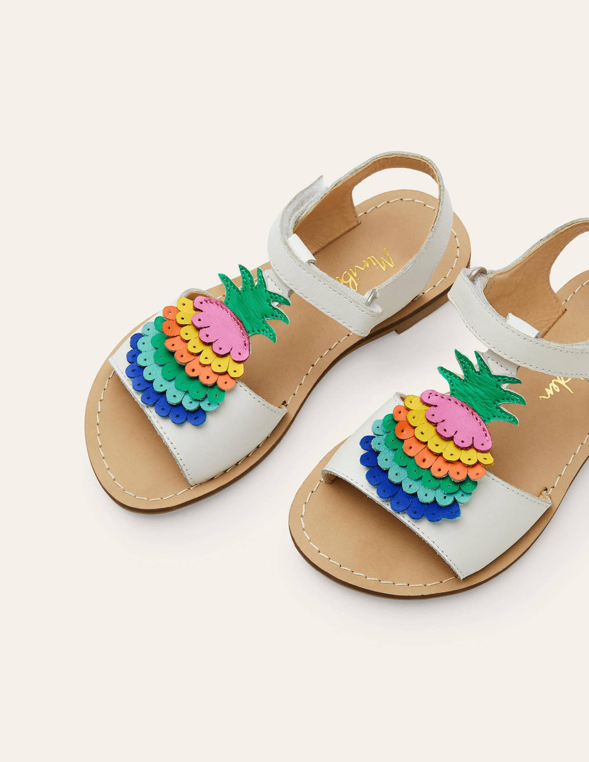 Novelty Leather Sandals-Multi Pineapple - Image 1