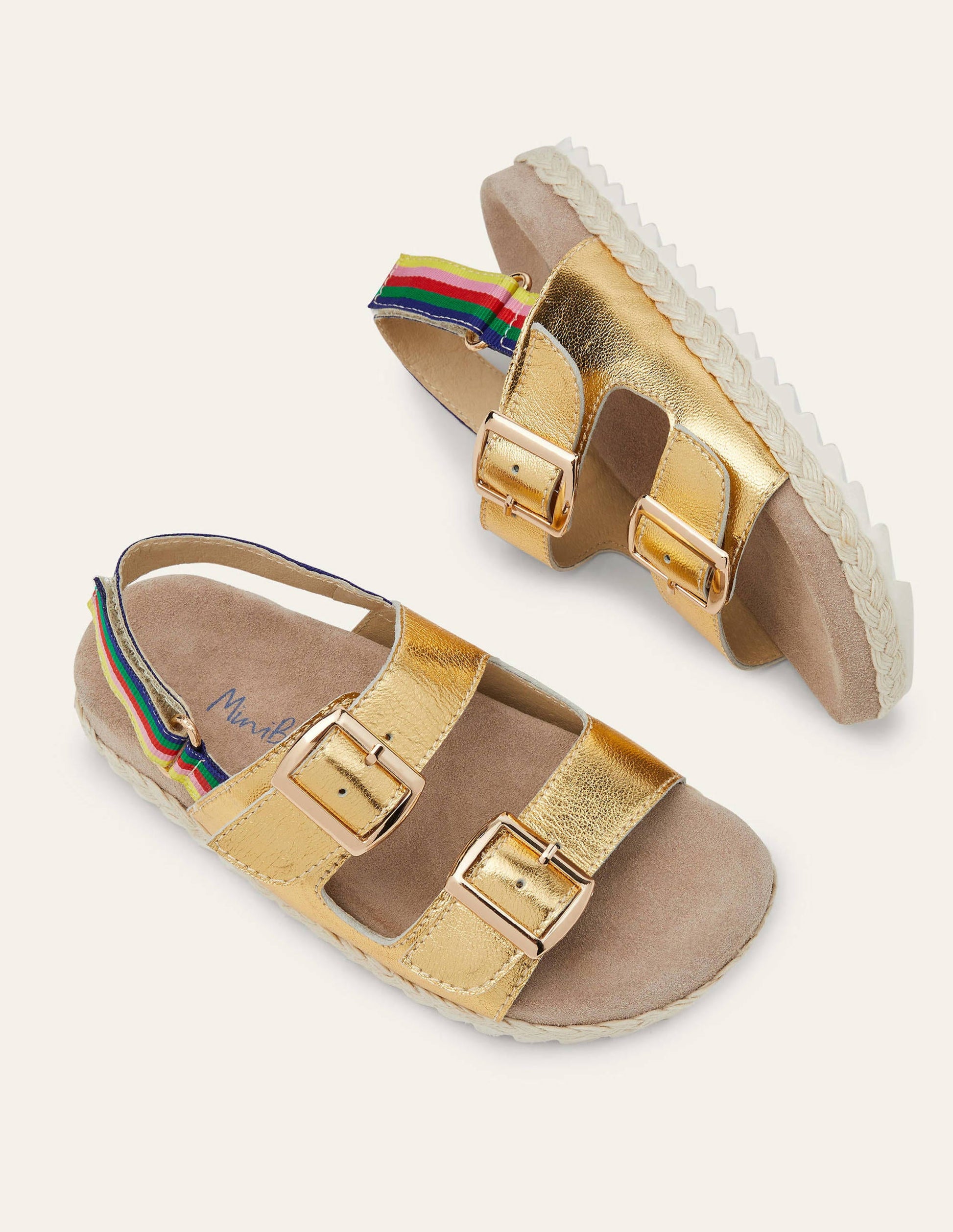 Espadrille Sandals-Gold Rainbow-1