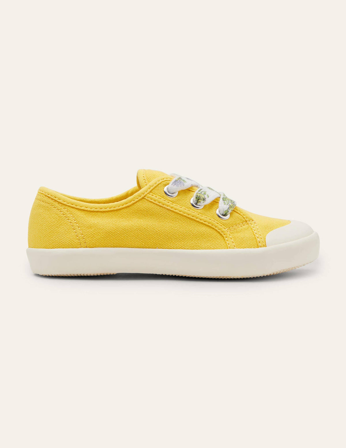 Floral Lace Canvas Shoes-Sweetcorn Yellow - Image 2