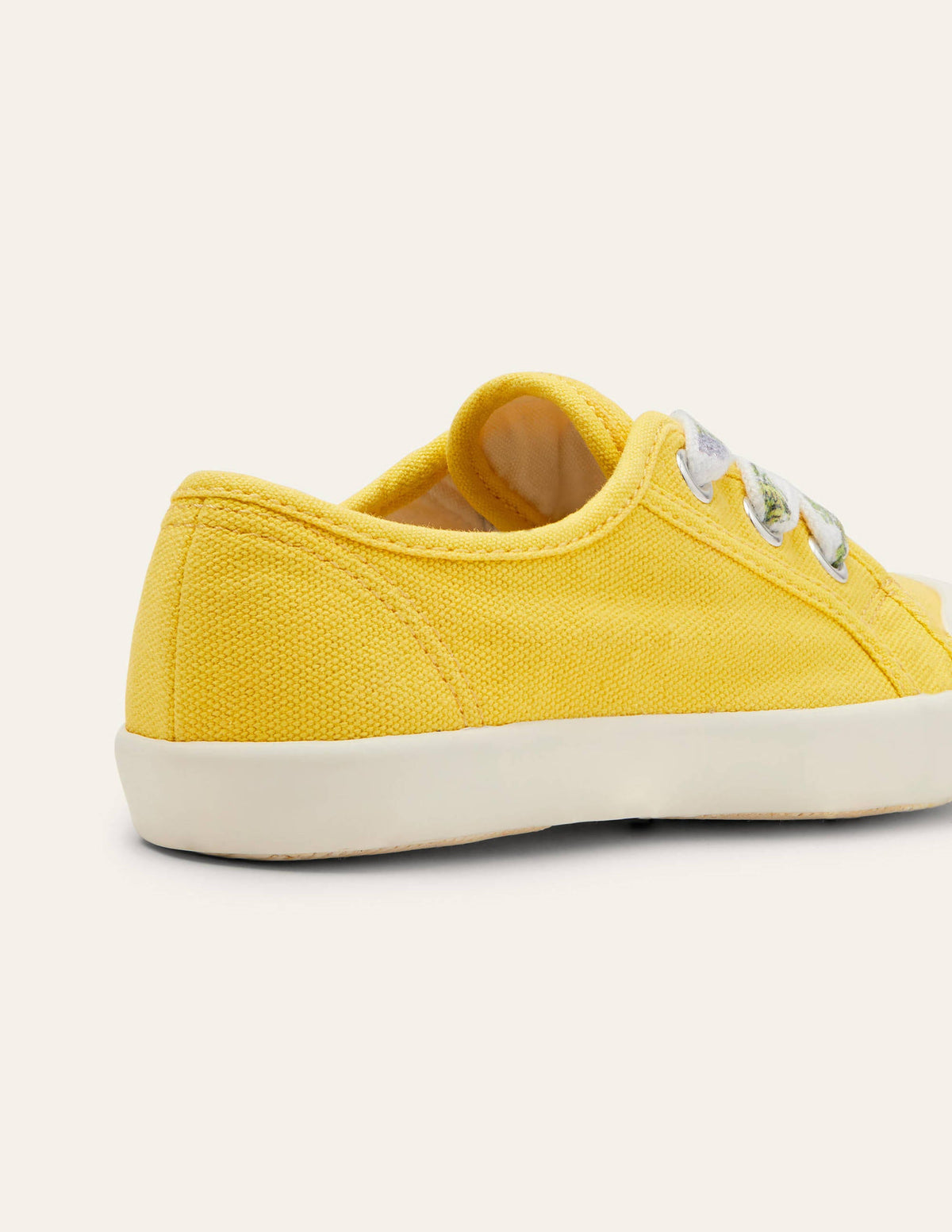 Floral Lace Canvas Shoes-Sweetcorn Yellow - Image 3
