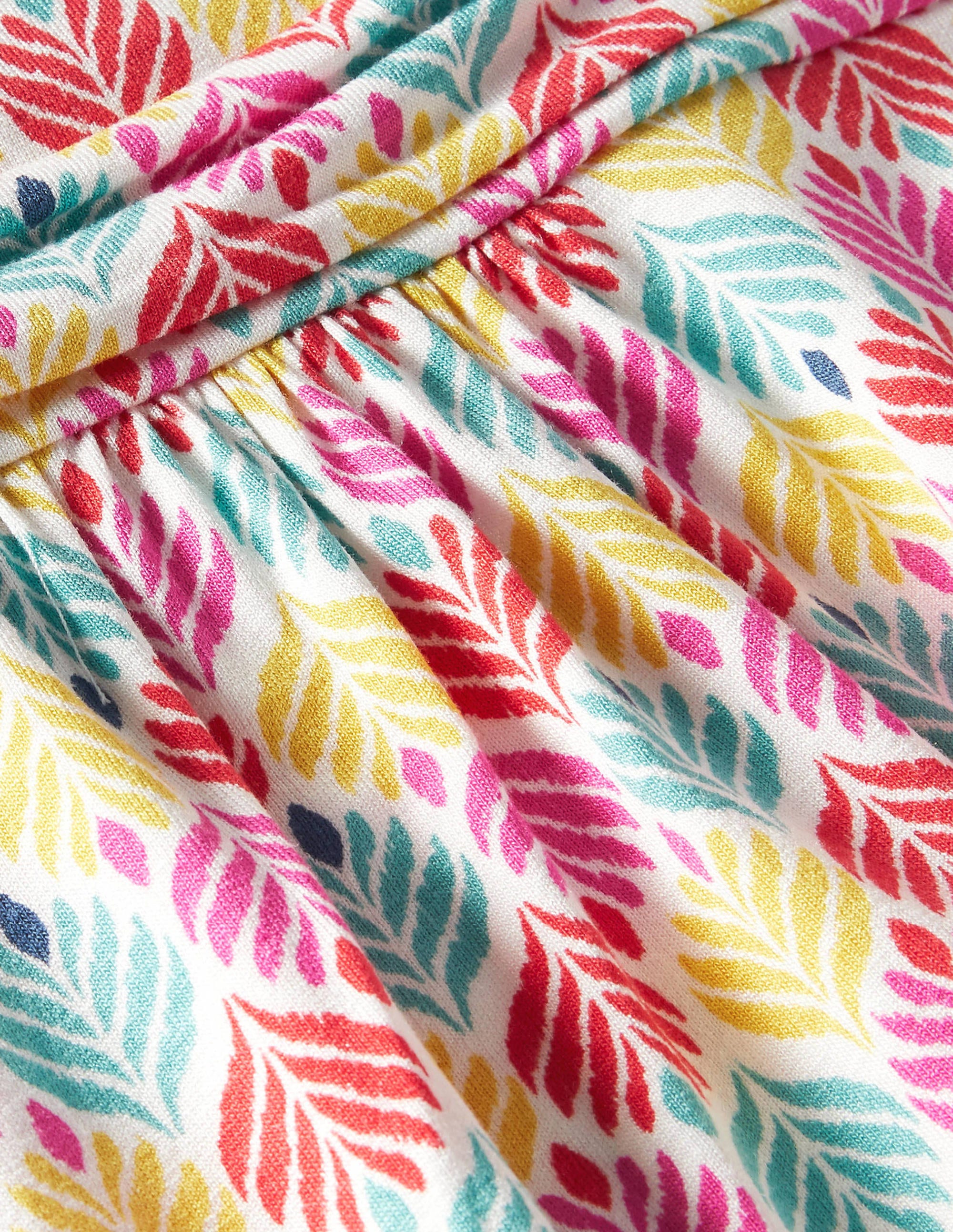 Mini-me Amelie Dress-Multi Palm Leaf Tile - Image 3