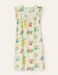 Printed Nightgown-Ivory Little Jungle