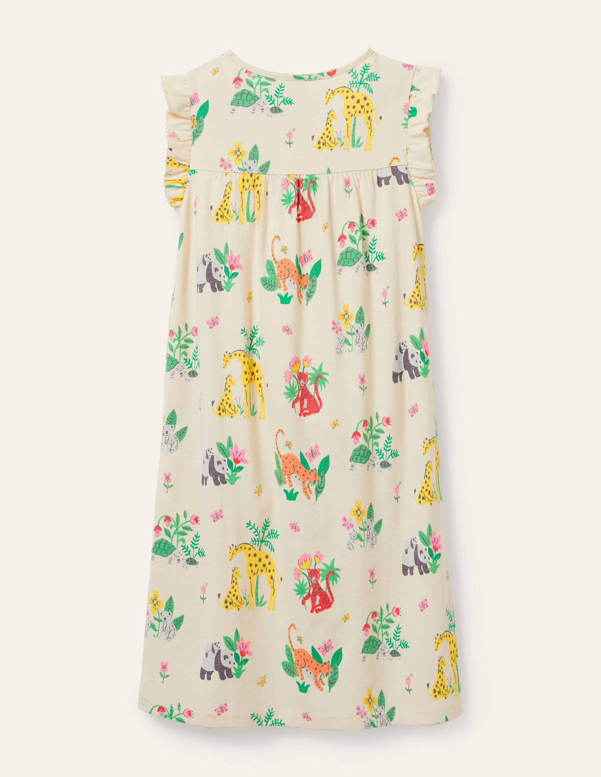 Printed Nightgown-Ivory Little Jungle-2