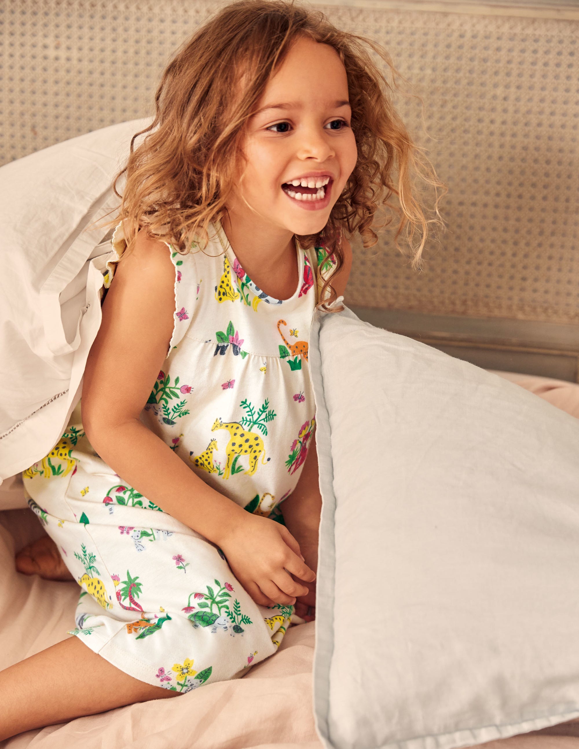 Printed Nightgown-Ivory Little Jungle - Image 4