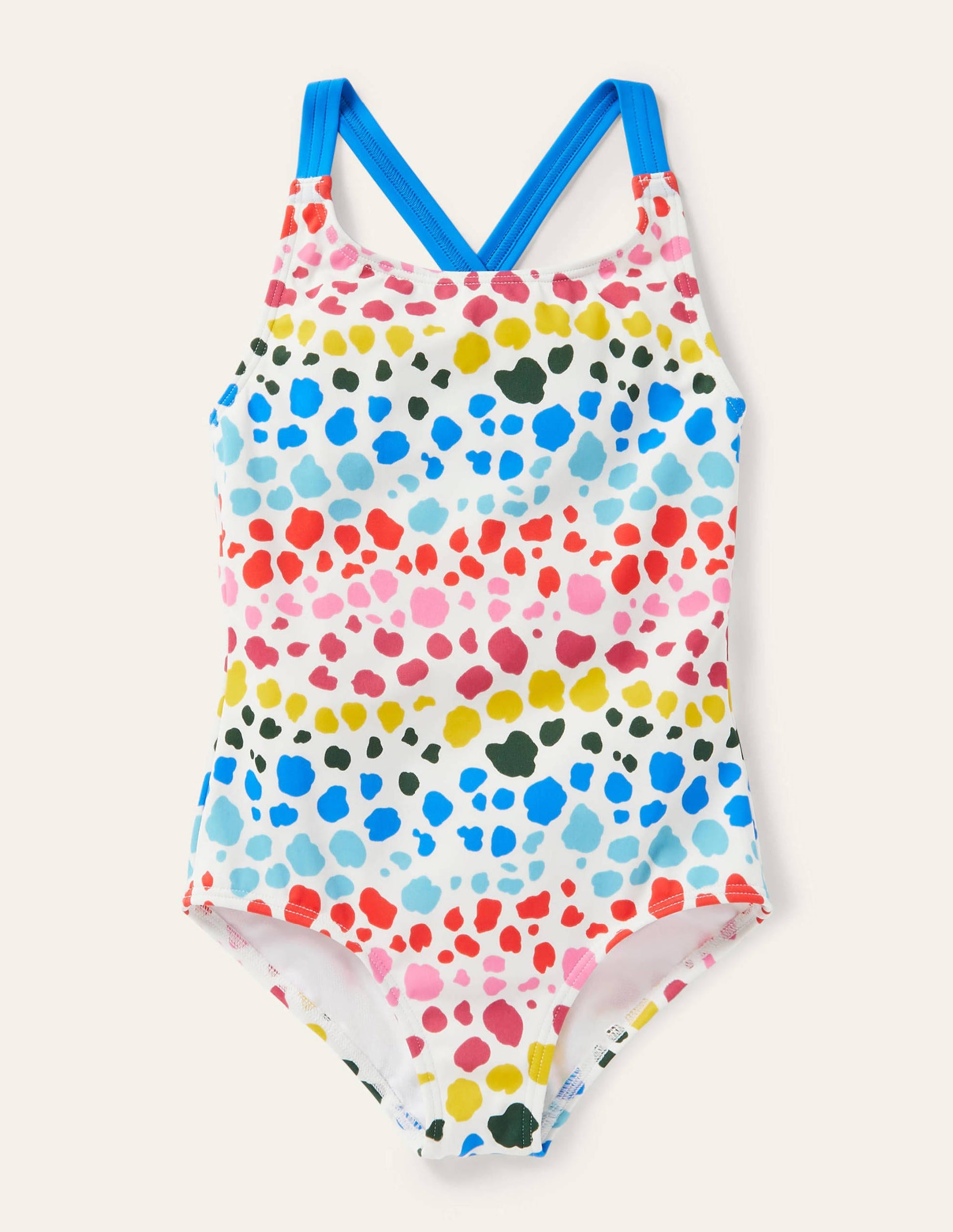 Cross-back Swimsuit-Multi Rainbow Leopard-1