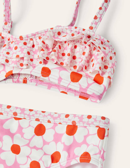 Floral Bikini Set-Plum Blossom Pink Daisybed-3