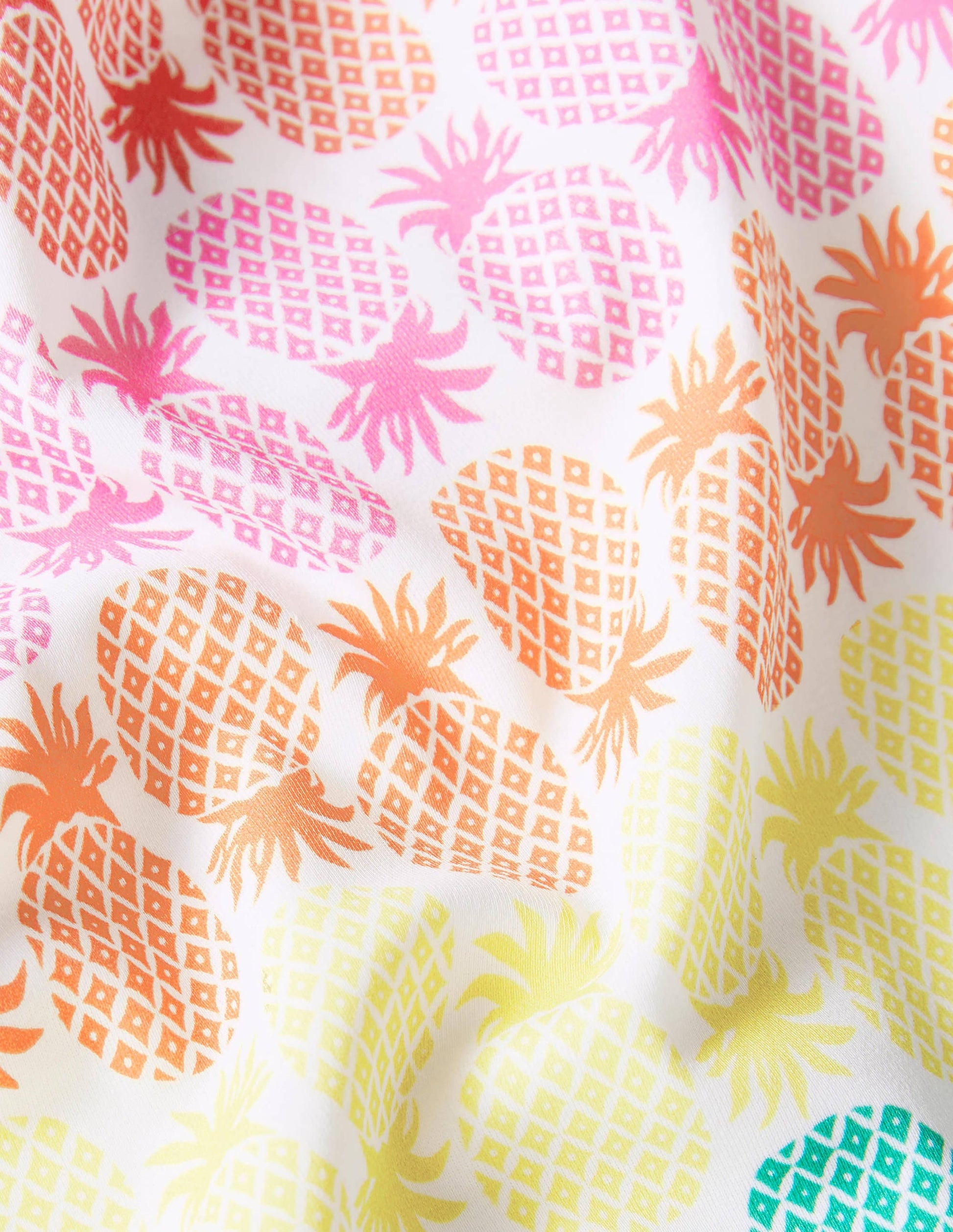 Patterned Tankini Top-Multi Rainbow Pineapple Geo-3