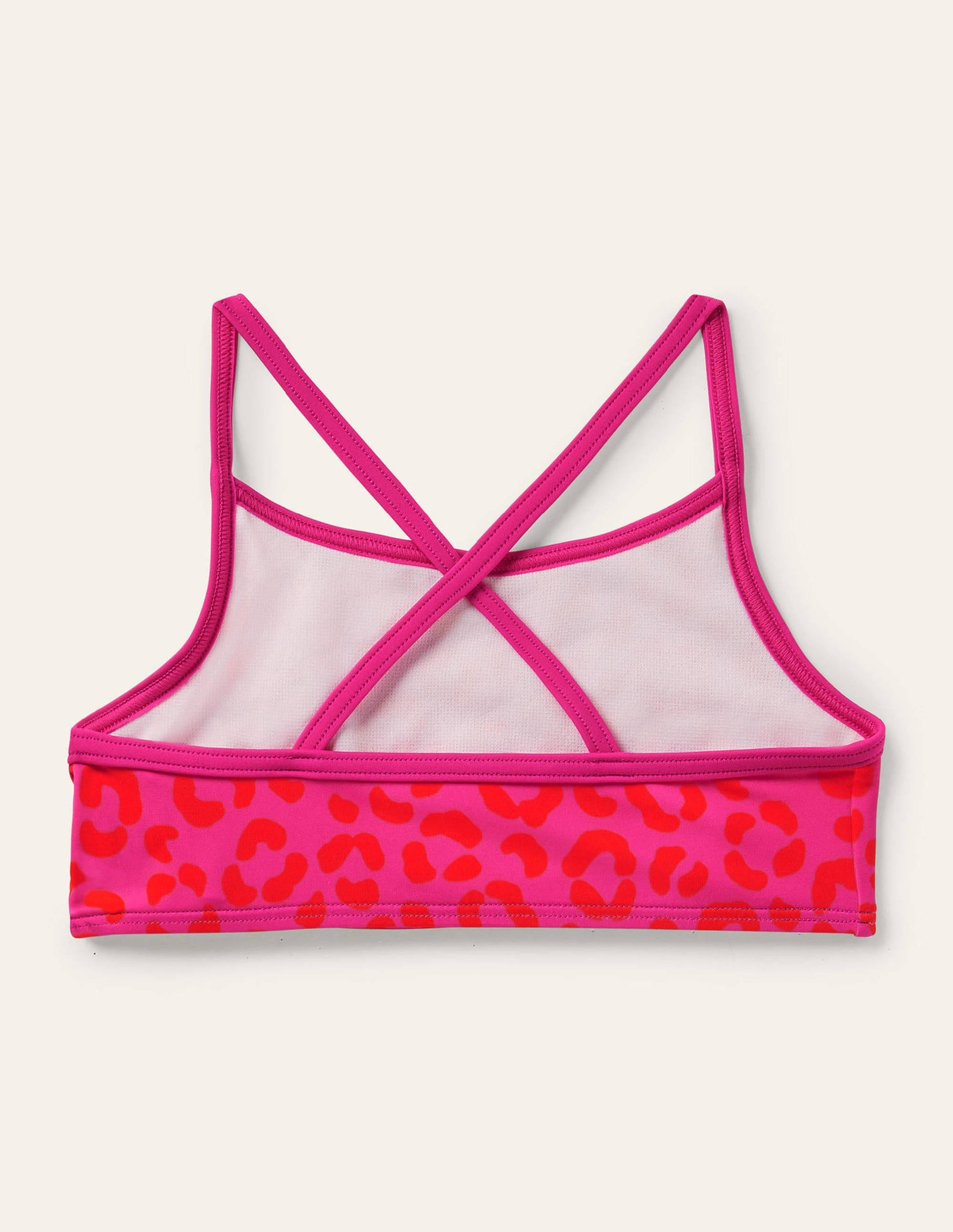 Patterned Bikini Top-Fuchsia Pink Leopard-1