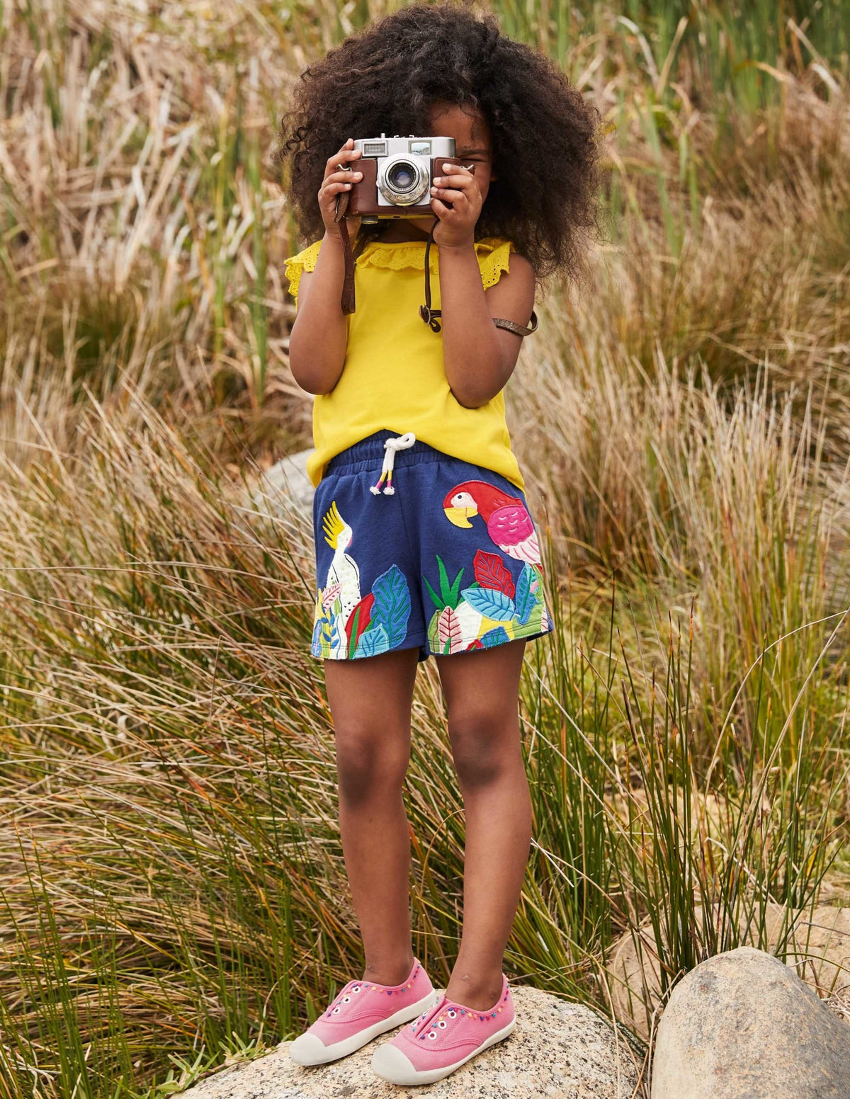 Appliqué Jersey Shorts-Starboard Blue Birds - Image 4