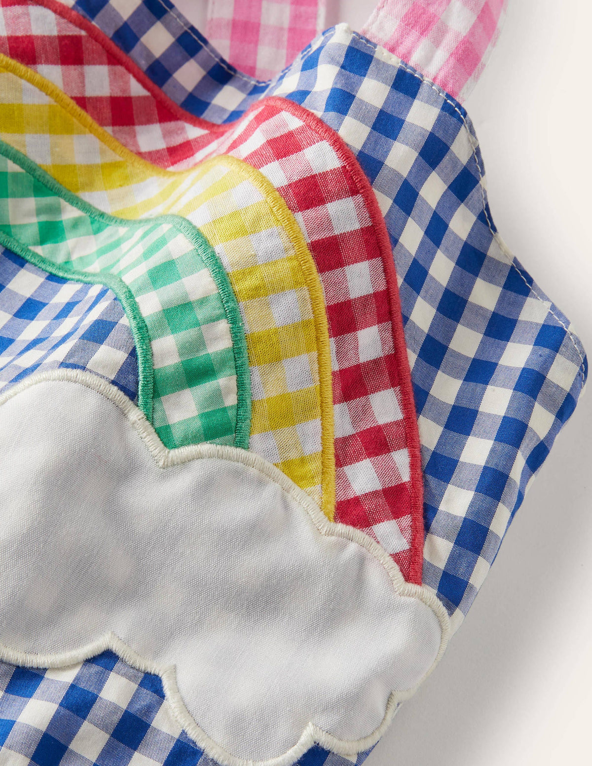 Gingham Woven Sun Dress-Multi Rainbow Scene-3