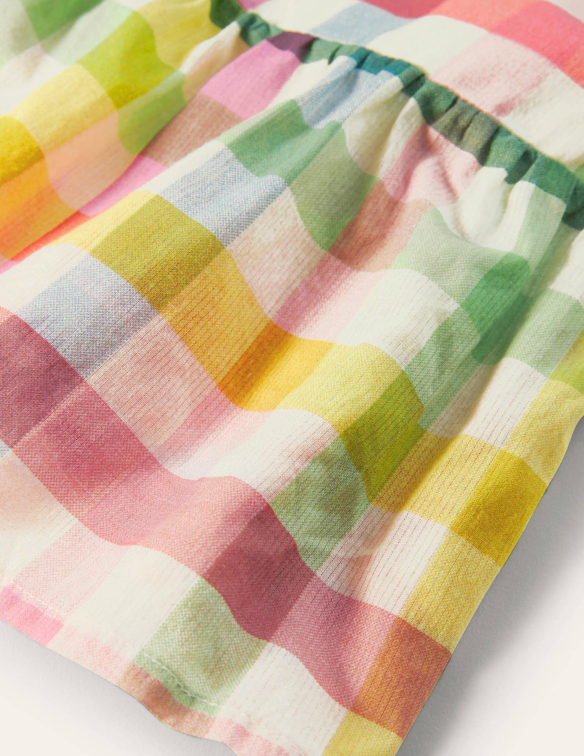 Cross-back Woven Top-Multi Rainbow Gingham-3