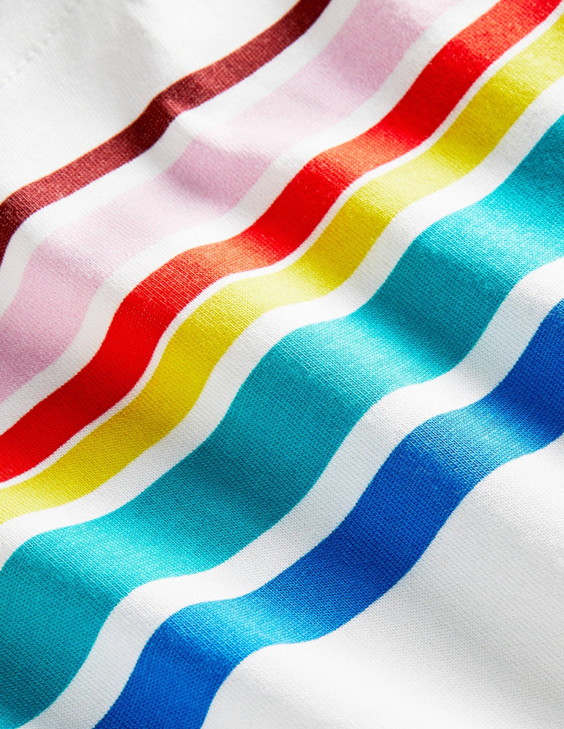 Short-sleeved Breton-Ivory/ Rainbow-3