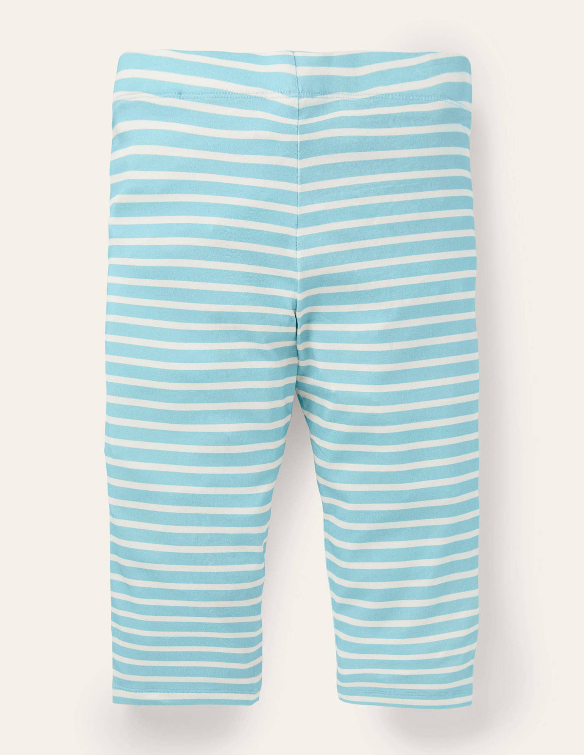 Fun Cropped Leggings-Aqua Blue/ Ivory - Image 2