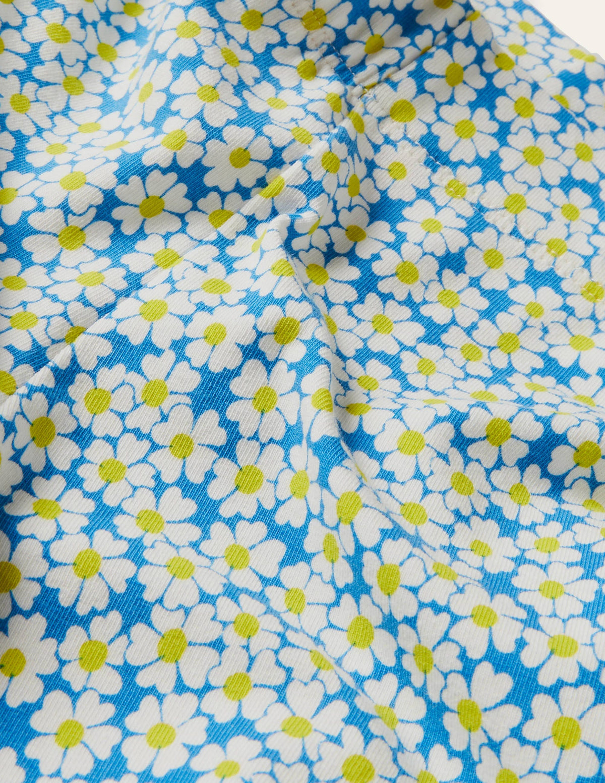 Fun Cropped Leggings-Moroccan Blue Daisybed - Image 3