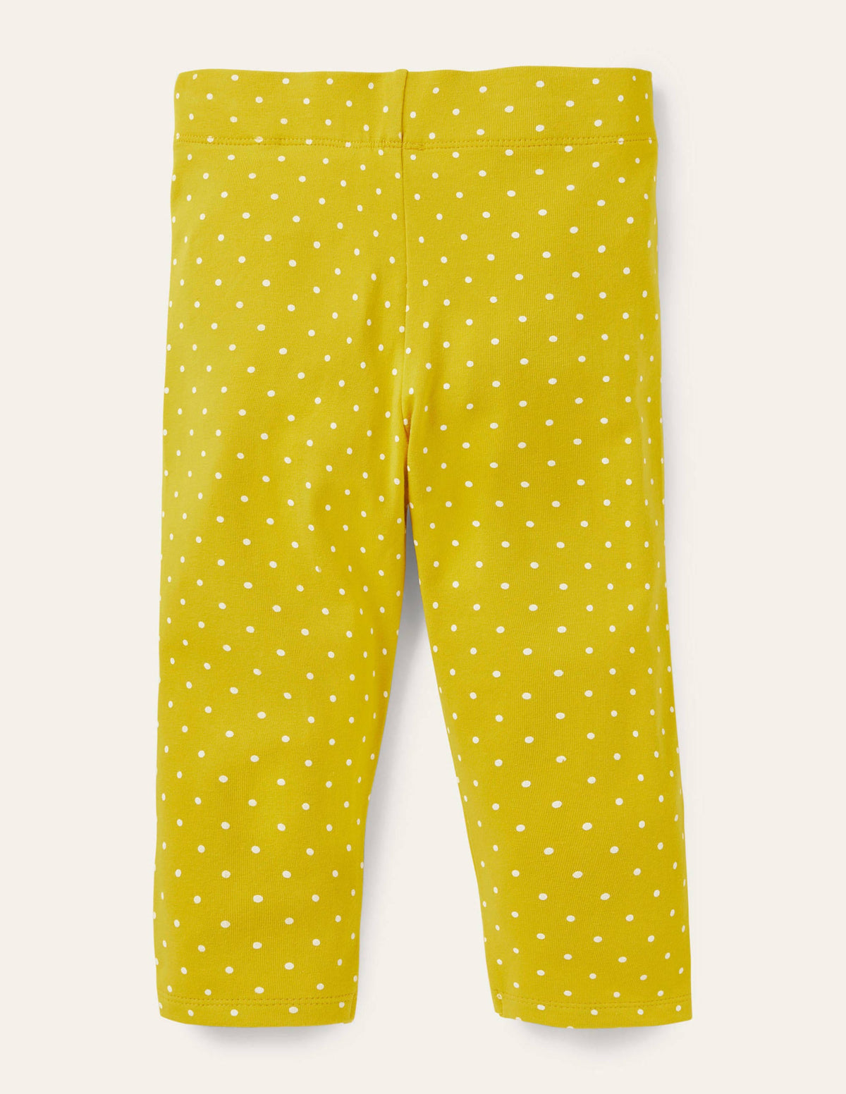 Fun Cropped Leggings-Daffodil Yellow Pin Spot - Image 2