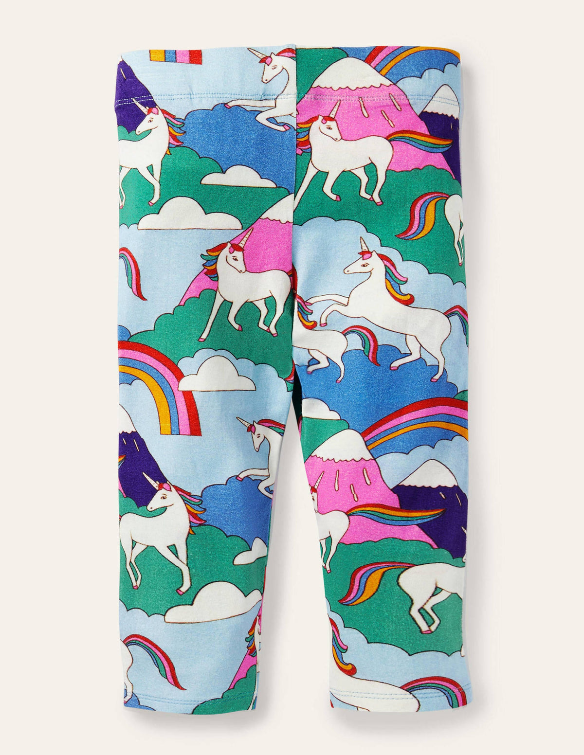 Fun Cropped Leggings-Multi Unicorn Mountain-2