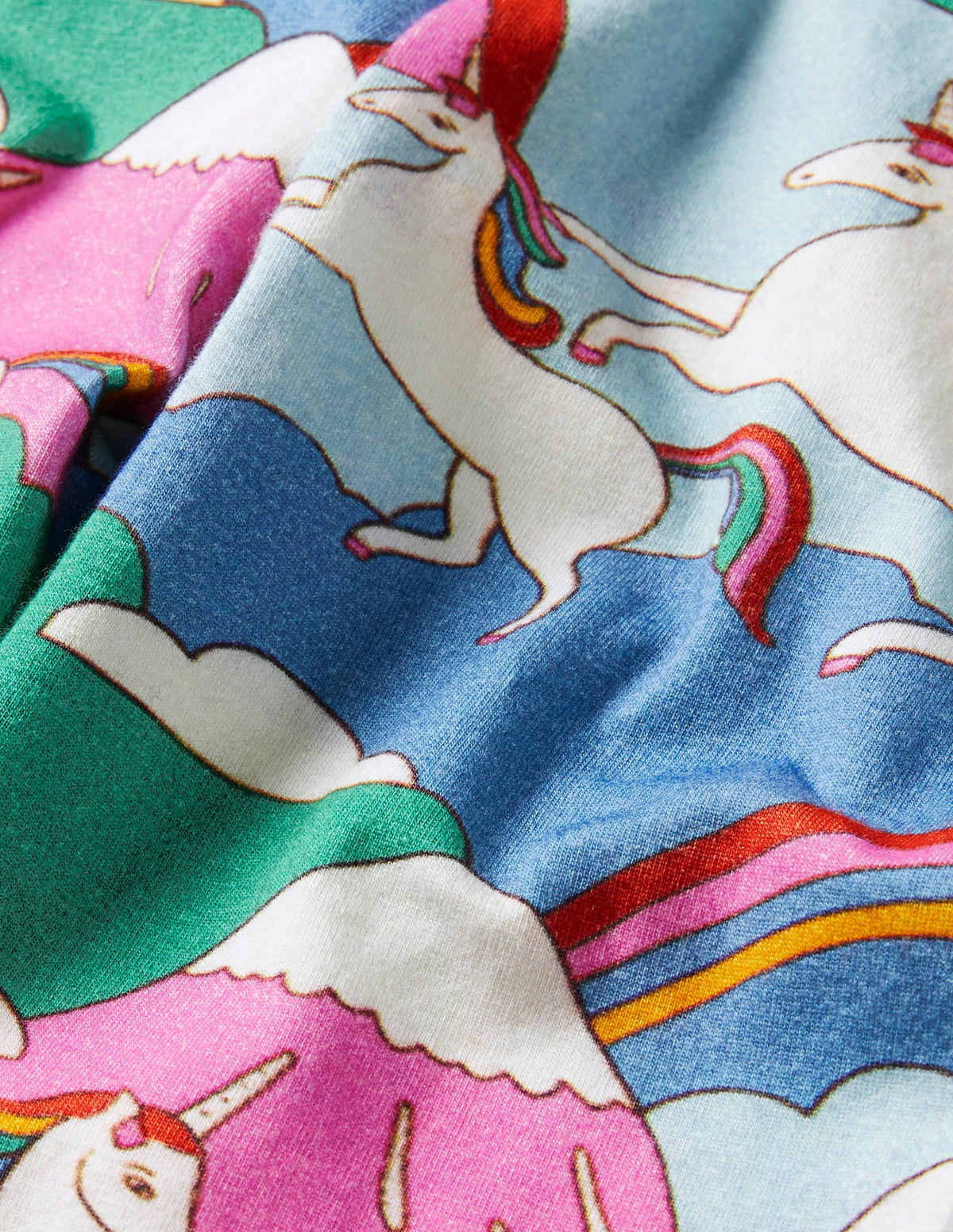 Fun Cropped Leggings-Multi Unicorn Mountain - Image 3
