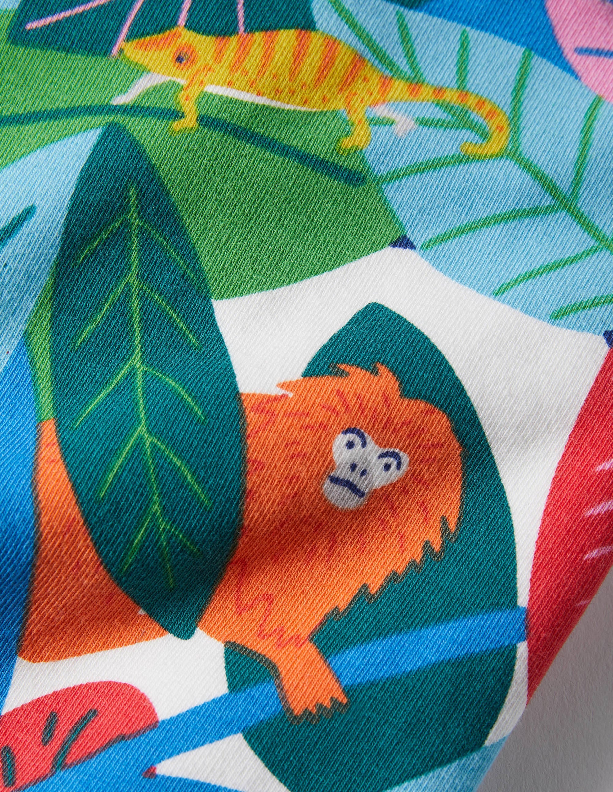 Fun Cropped Leggings-Multi Endangered Jungle - Image 3