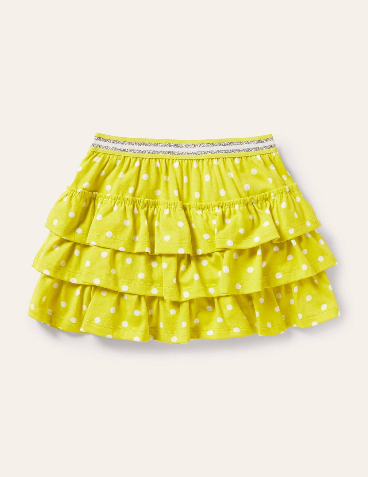 Jersey Ruffle Skort-Maximillion Yellow Spot - Image 2
