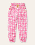 Relaxed Woven Printed Pants-Party Pink Pineapple Geo