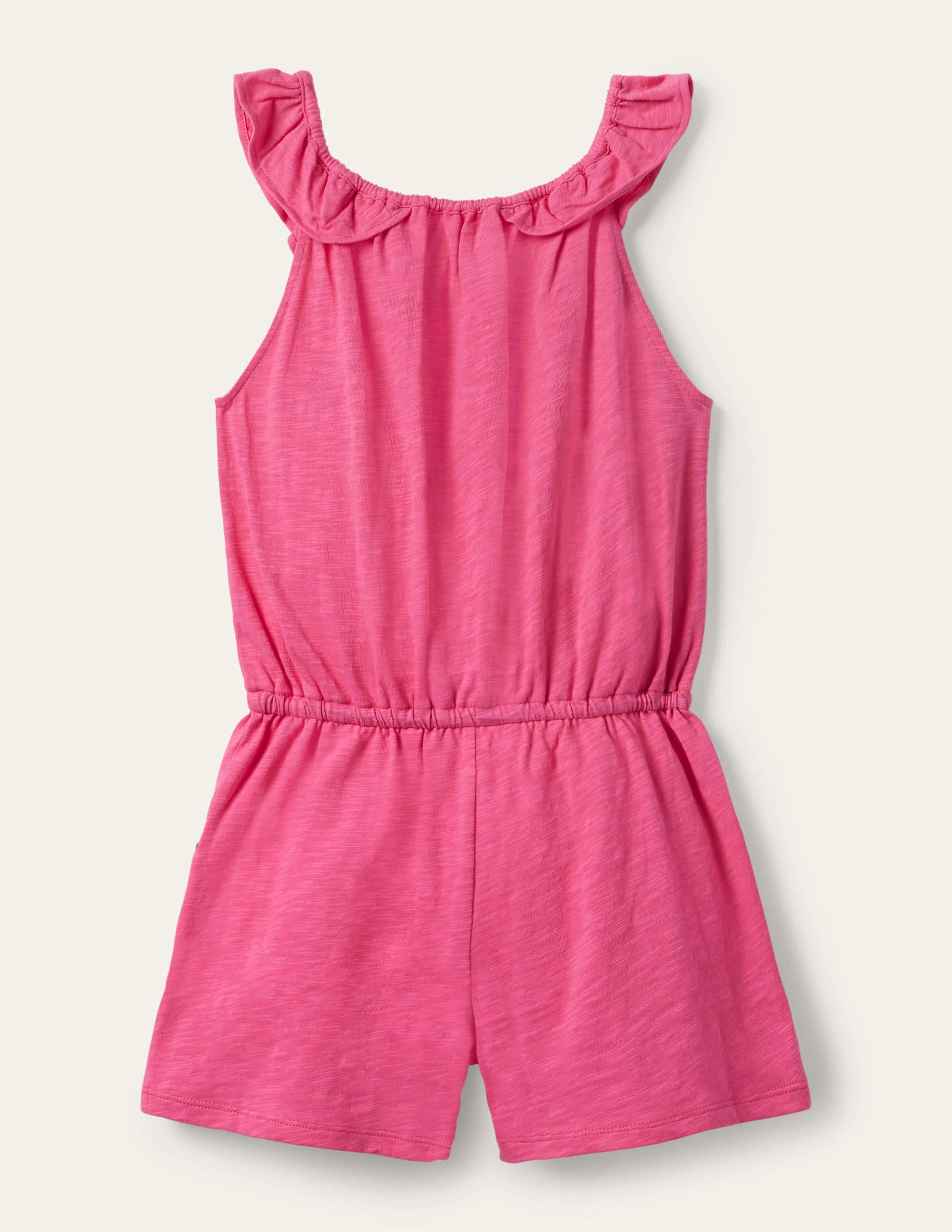 Charlie Pom Jersey Romper-Bright Camellia - Image 2