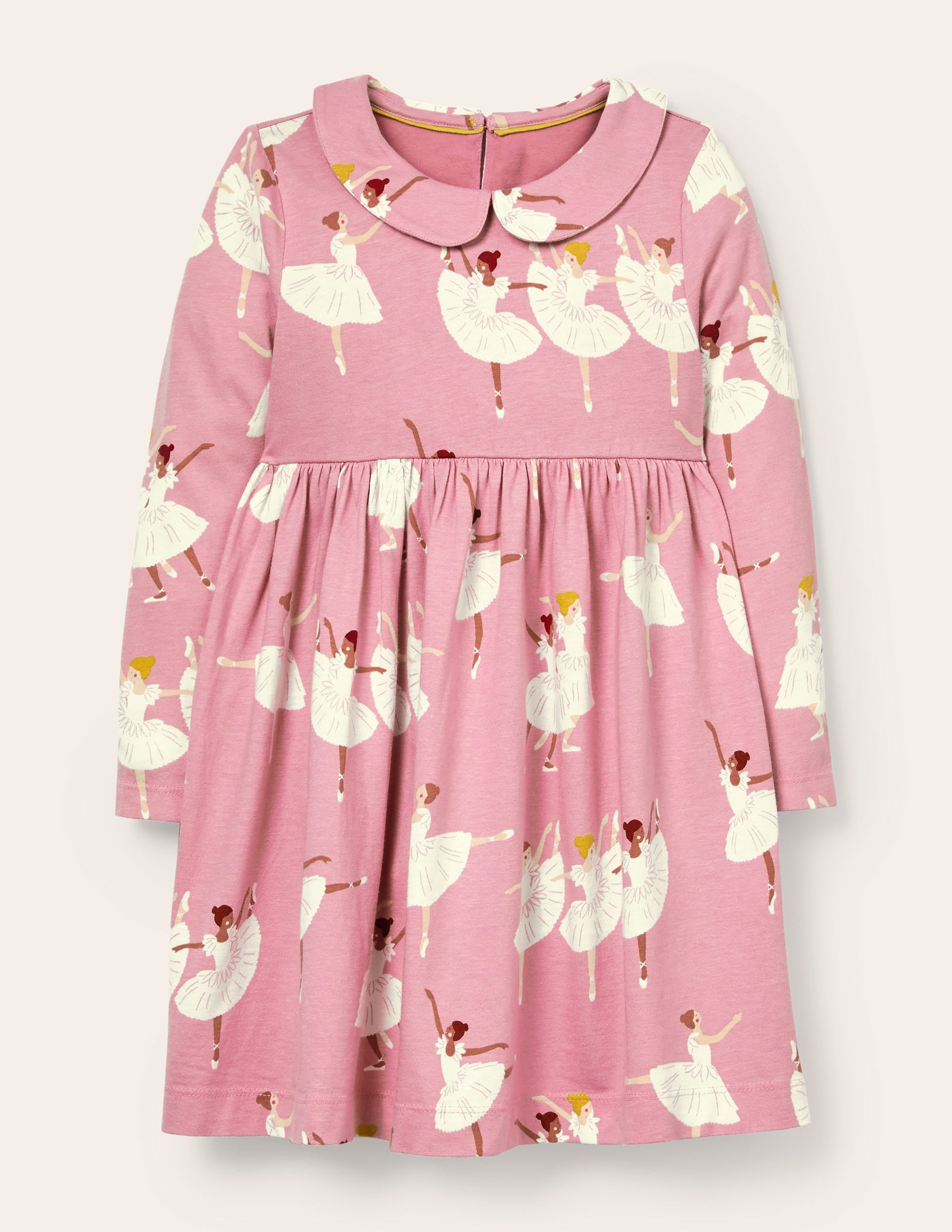 Jersey Collar Printed Dress-Formica Pink Ballerinas - Image 1
